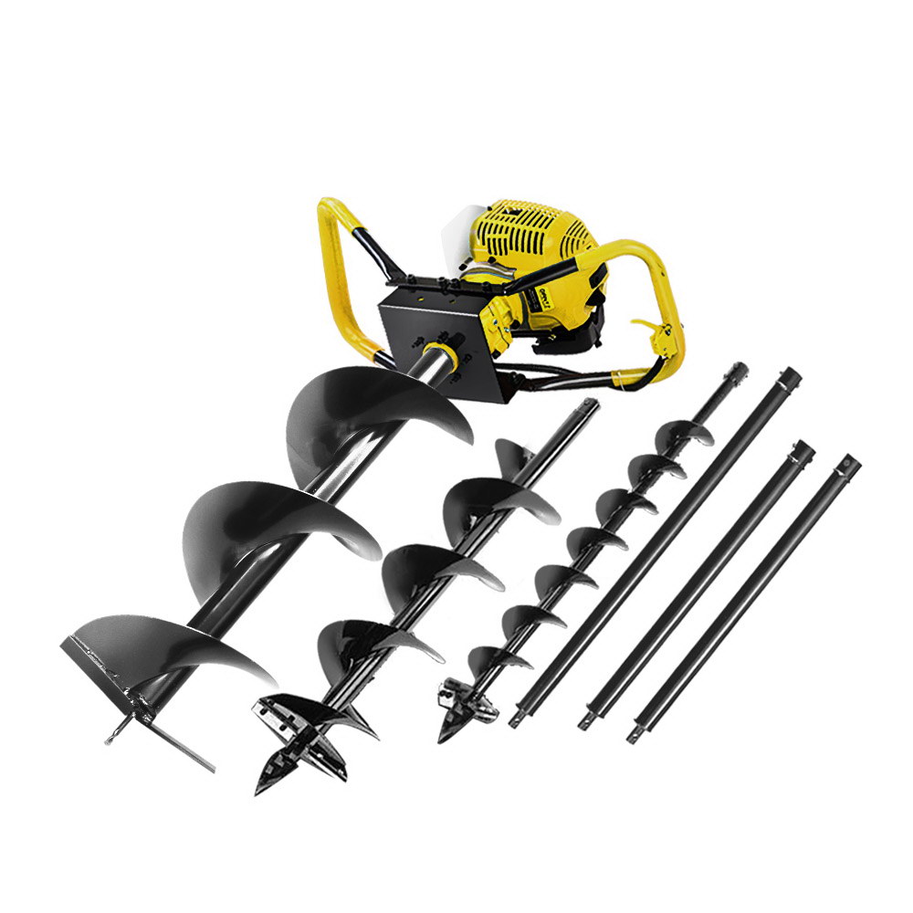 Giantz 80CC Petrol Post Hole Digger Auger Extension Bits Kits - Image 7