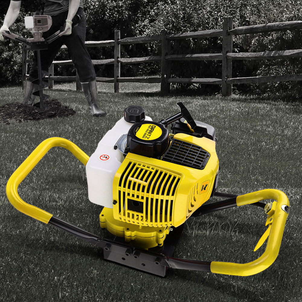 Giantz 80CC Post Hole Digger Motor Only Petrol Engine Yellow - Image 1
