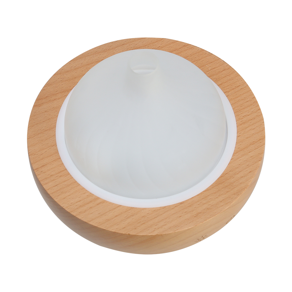 Devanti Aroma Aromatherapy Diffuser LED Oil Ultrasonic Air Humidifier Glass Wood - Image 3