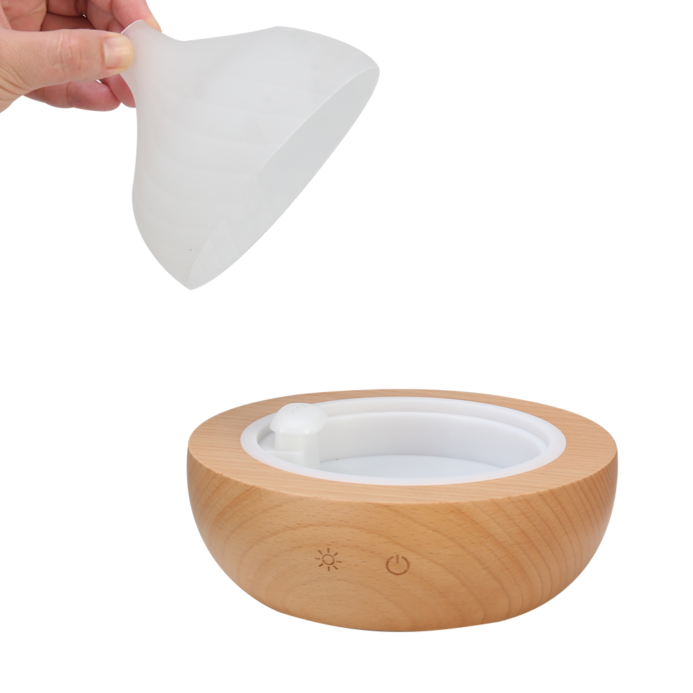 Devanti Aroma Aromatherapy Diffuser LED Oil Ultrasonic Air Humidifier Glass Wood - Image 4