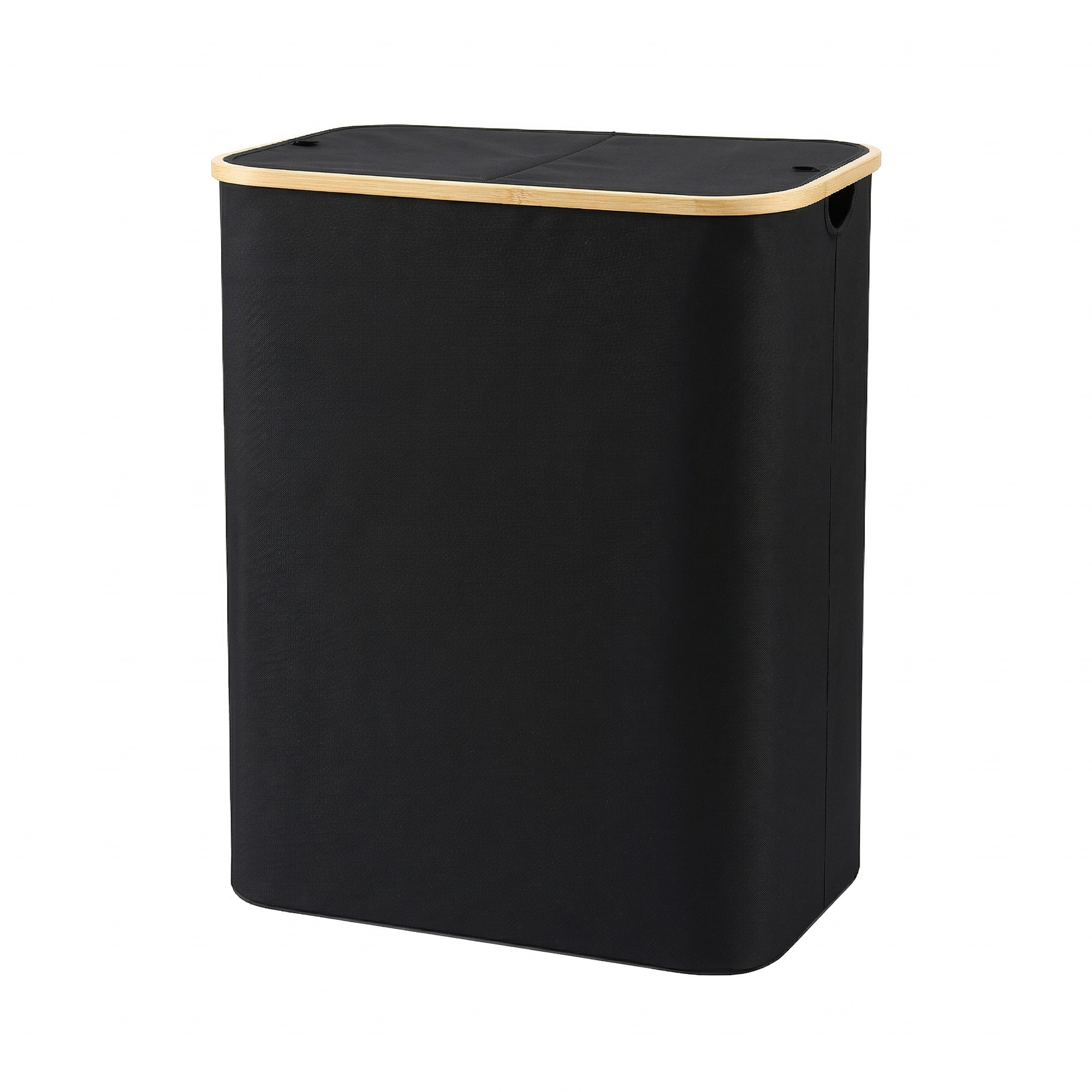 Artiss 2 Sections Laundry Basket with Removable Bags Foldable Black - Image 3