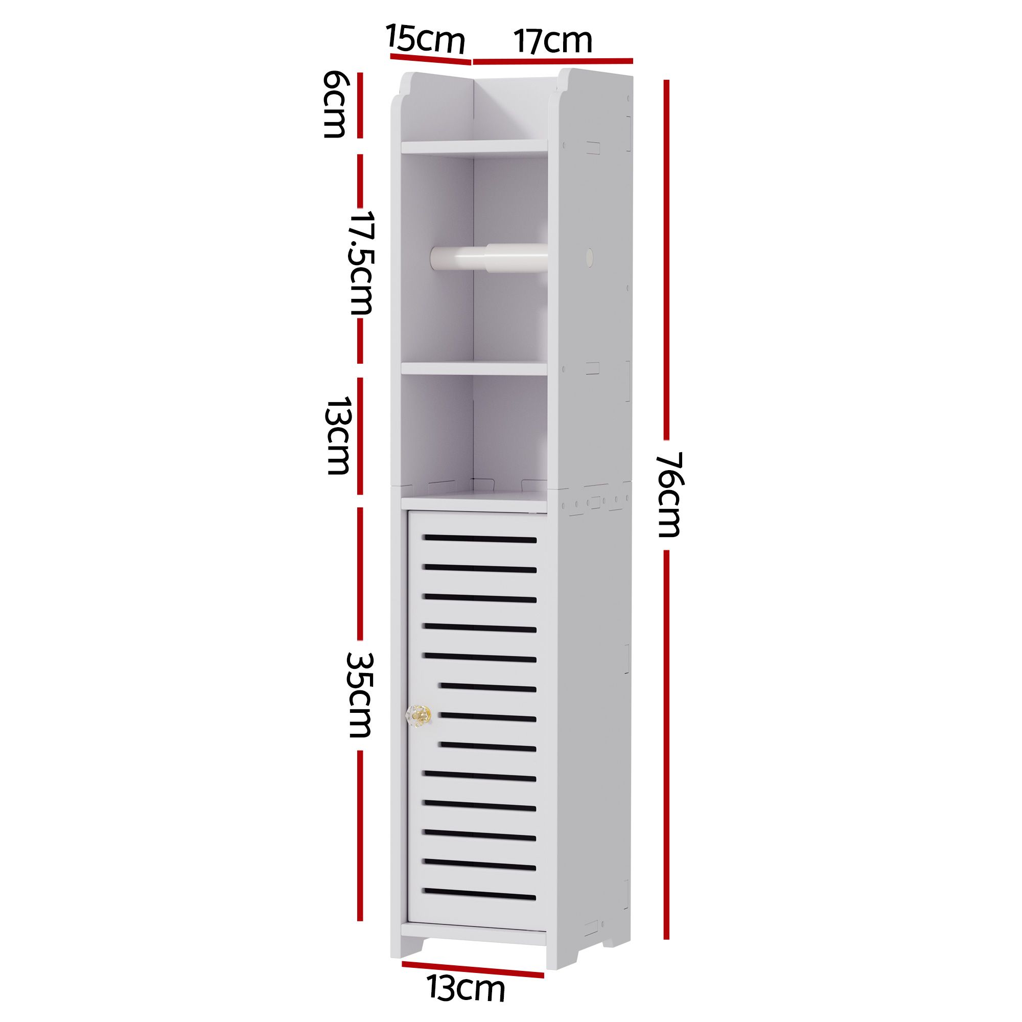 Artiss 2X Bathroom Cabinet Toilet Roll Holder 76cm - Image 3