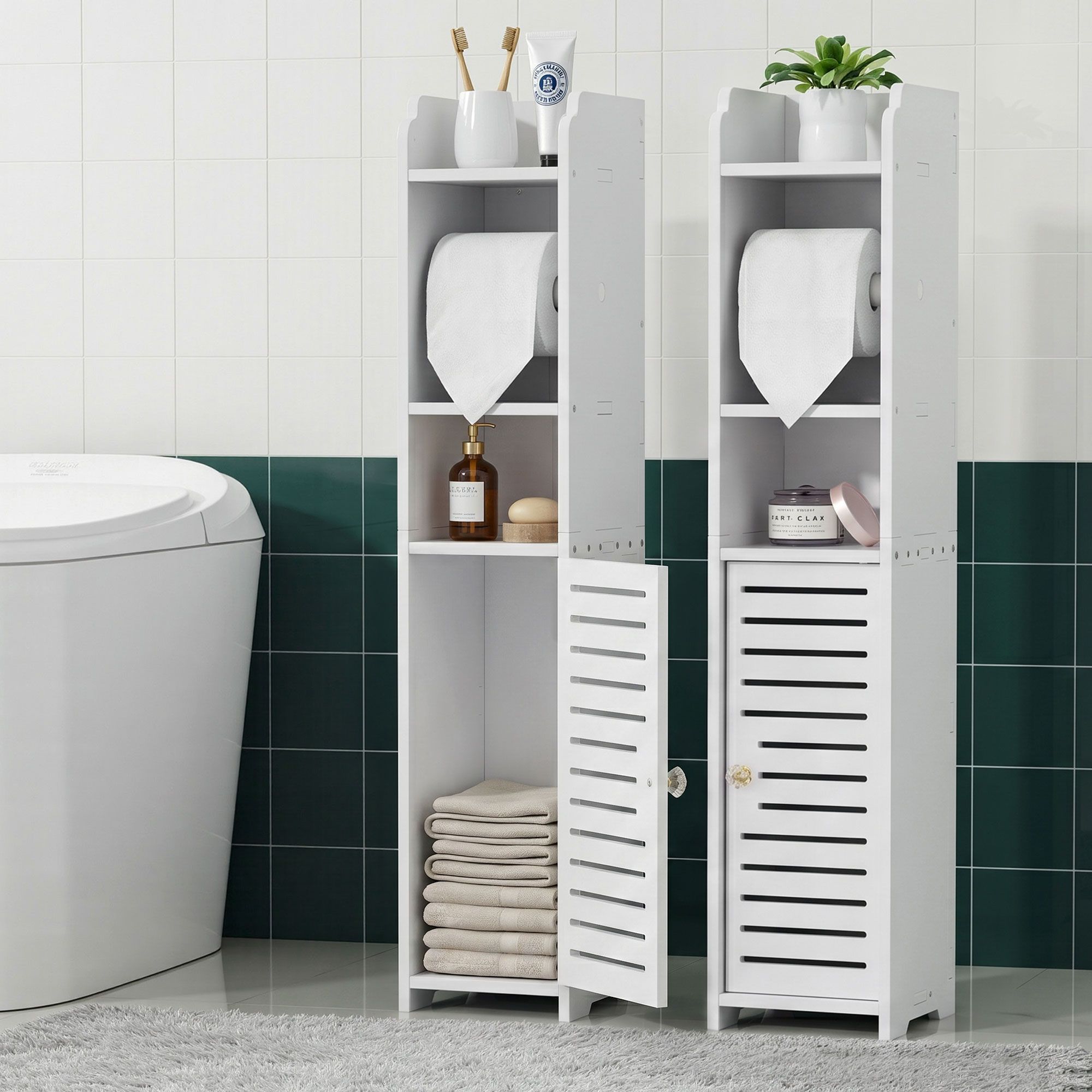 Artiss 2X Bathroom Cabinet Toilet Roll Holder 76cm - Image 8