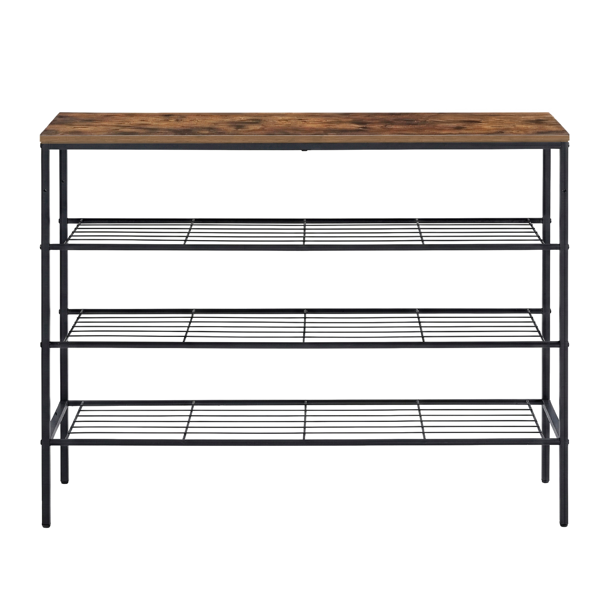 Artiss Shoe Rack 4 tier Storage Organiser Walnut - Image 4