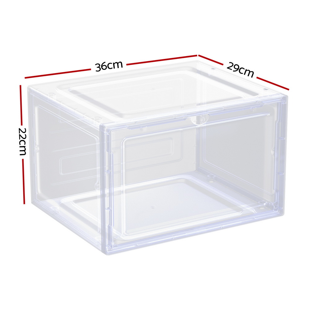 Artiss Shoe Box DIY Set of 6 Stackable Magnetic Door - Image 3