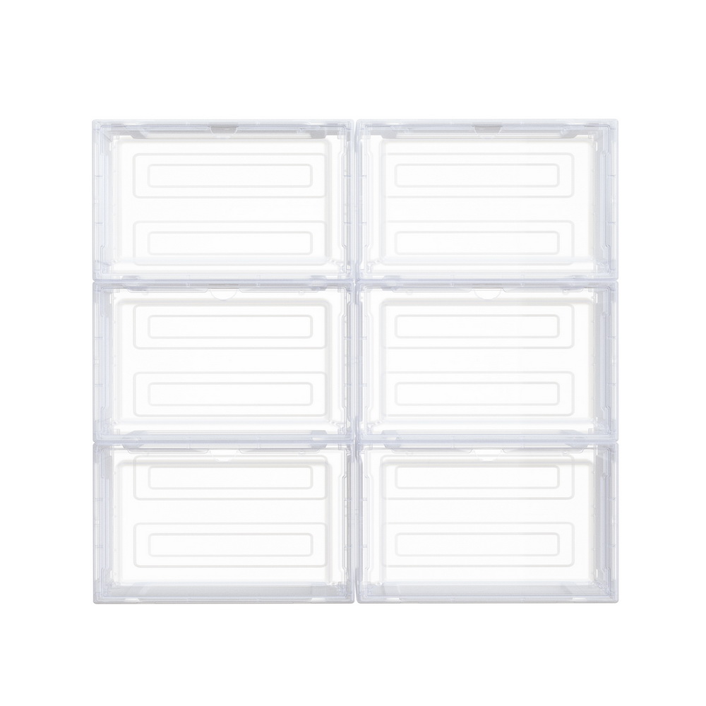 Artiss Shoe Box DIY Set of 6 Stackable Magnetic Door - Image 4