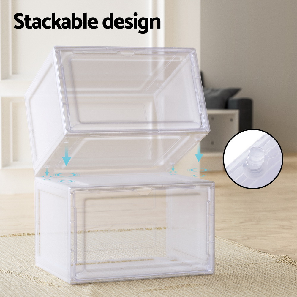 Artiss Shoe Box DIY Set of 6 Stackable Magnetic Door - Image 5