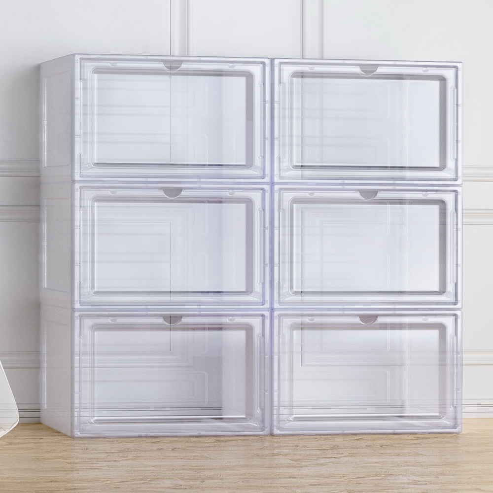 Artiss Shoe Box DIY Set of 6 Stackable Magnetic Door - Image 8