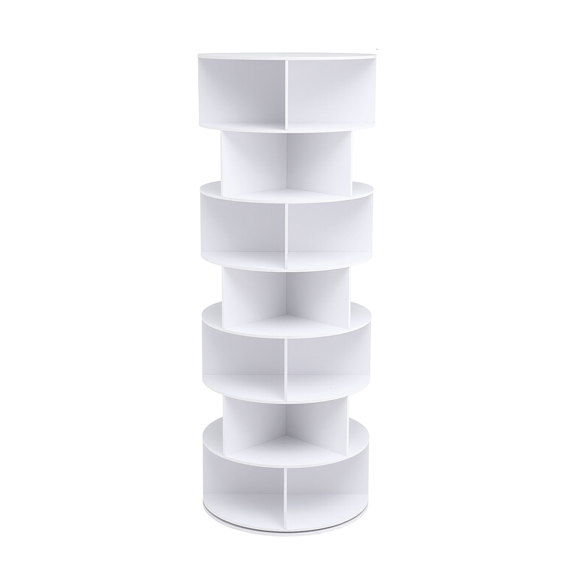 Artiss 7 Tier 360° Rotating Shoe Rack Storage Display Shelf White - Image 4