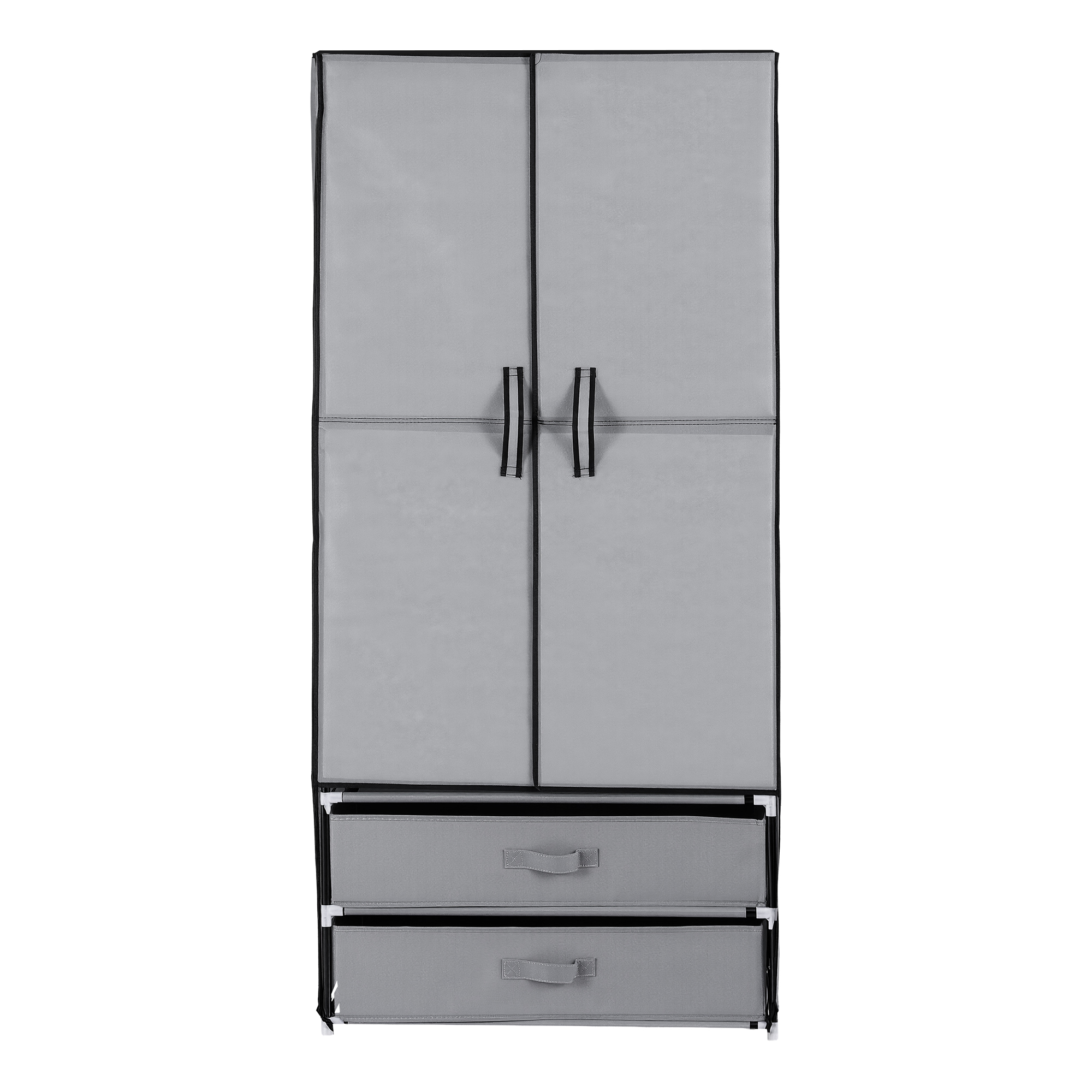 Artiss Large Portable Clothes Closet Wardrobe with Magnetic Door Grey - Image 4