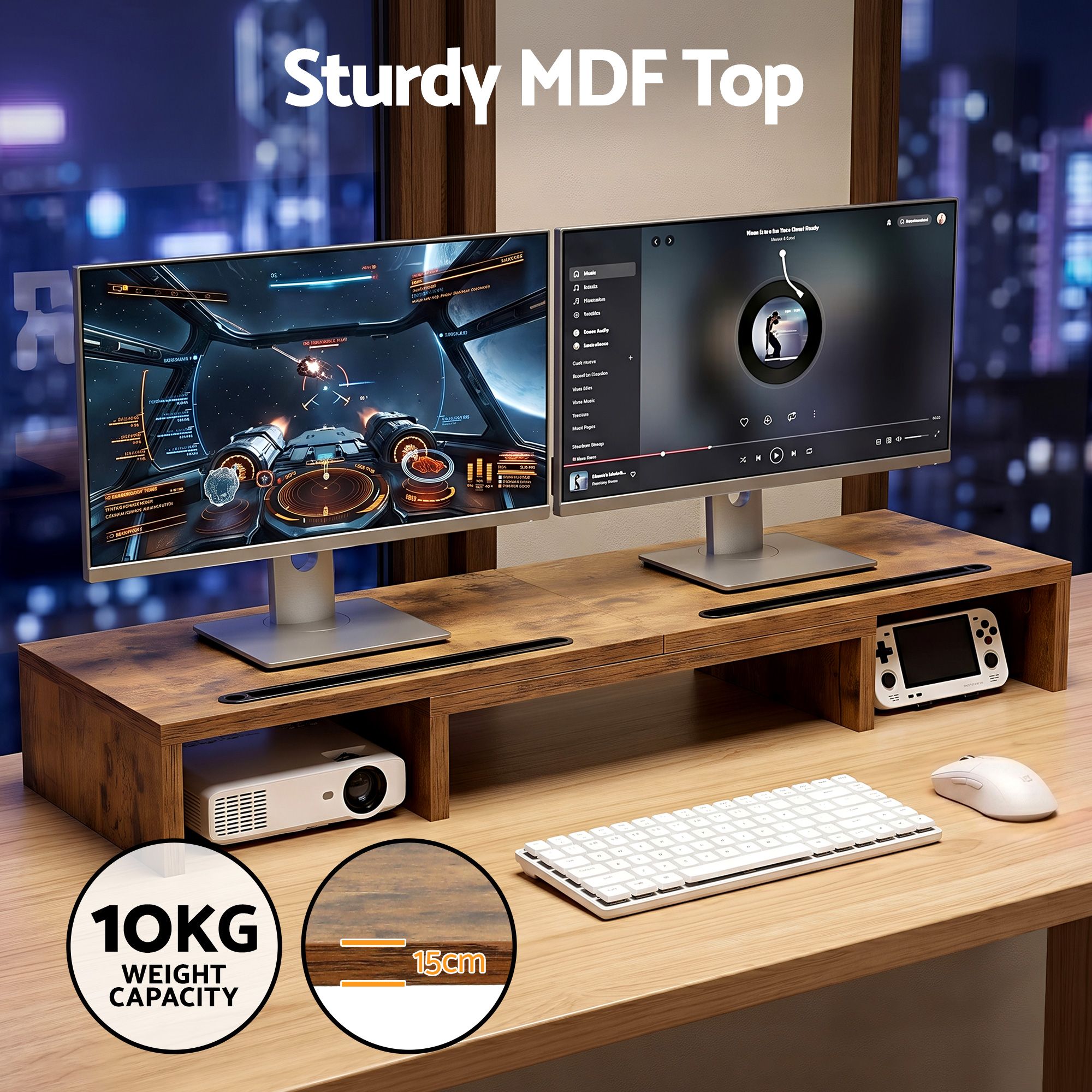 Artiss Dual Monitor Stand Riser - Image 7