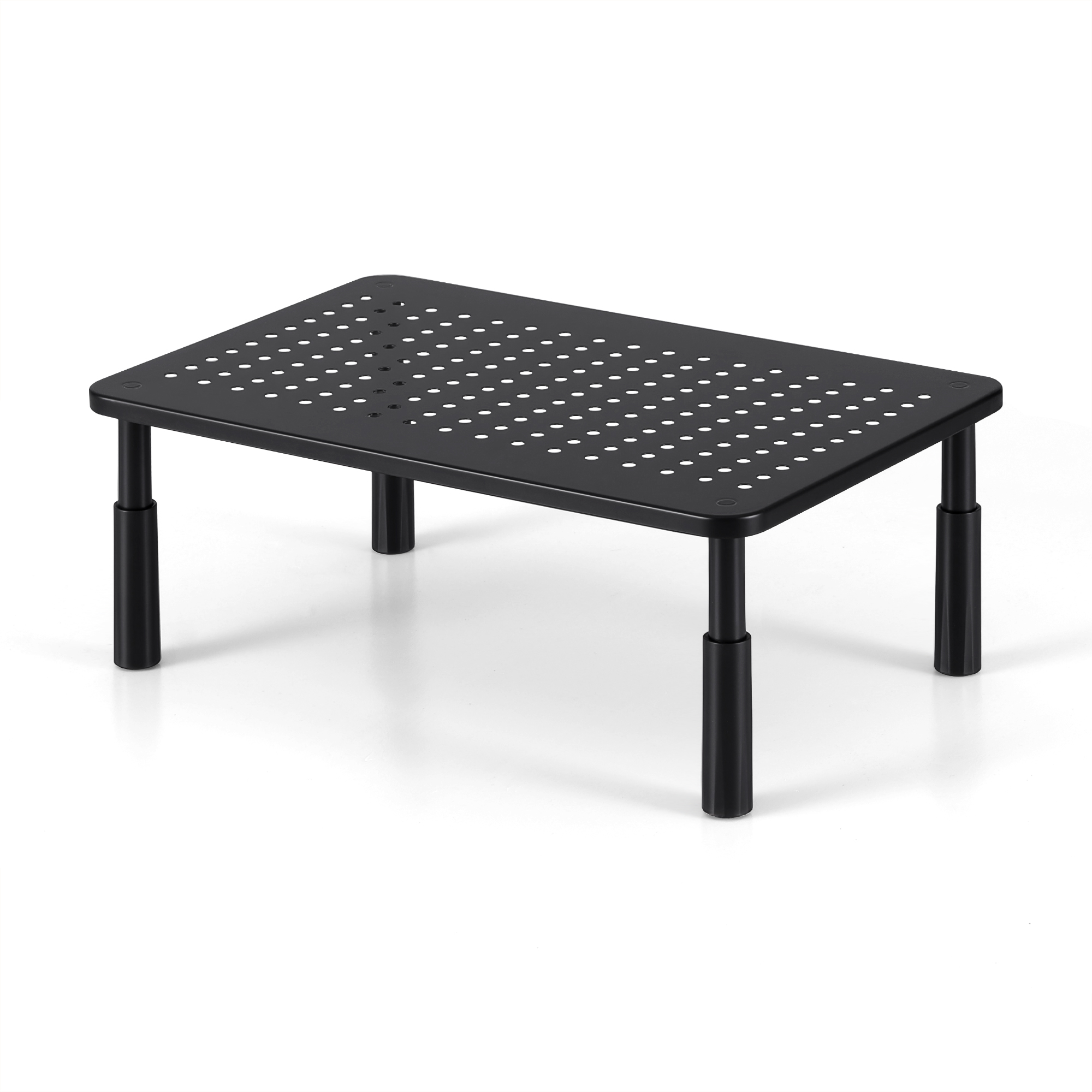 Artiss Monitor Stand Adjustable Riser For Computer Monitor And Laptop 3 Height Desk Organizer Black - Image 1