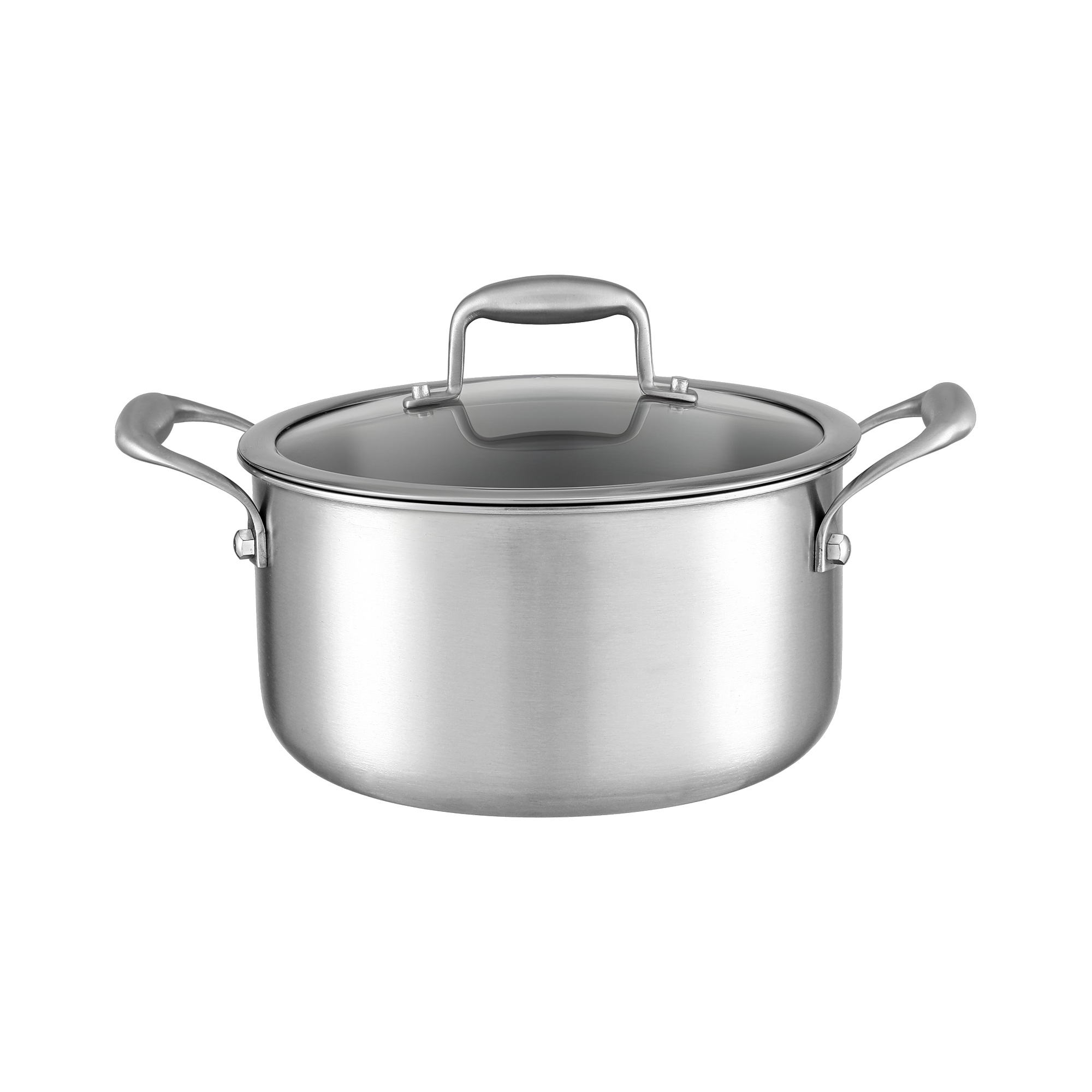 5-Star Chef 4.5L 24cm Stainless Steel Dutch Oven Pot with Lid and Stay-Cool Handle - Image 1