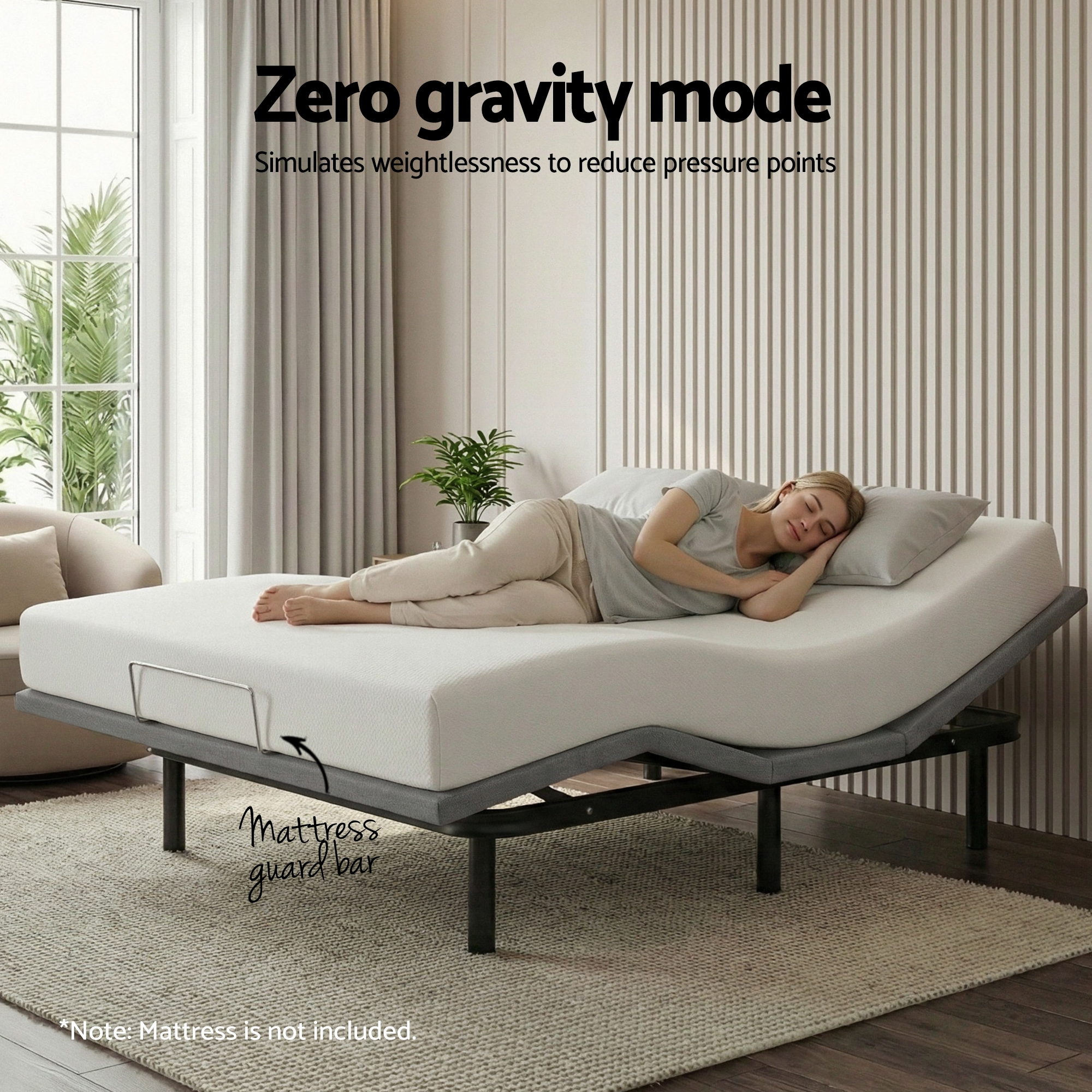 Artiss Adjustable Bed Frame King Size Electric Bed Base Wireless Remote Control Zero Gravity Power Bed Foundation - Image 6