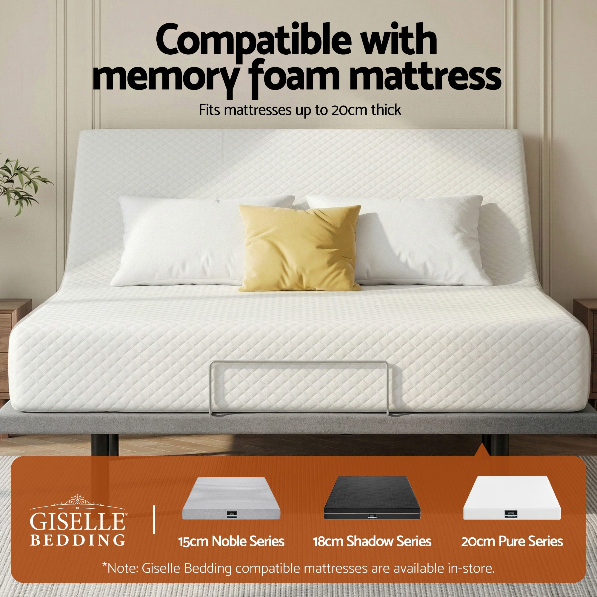 Artiss Adjustable Bed Frame Queen Size Electric Bed Base Wireless Remote Control Zero Gravity Power Bed Foundation - Image 7