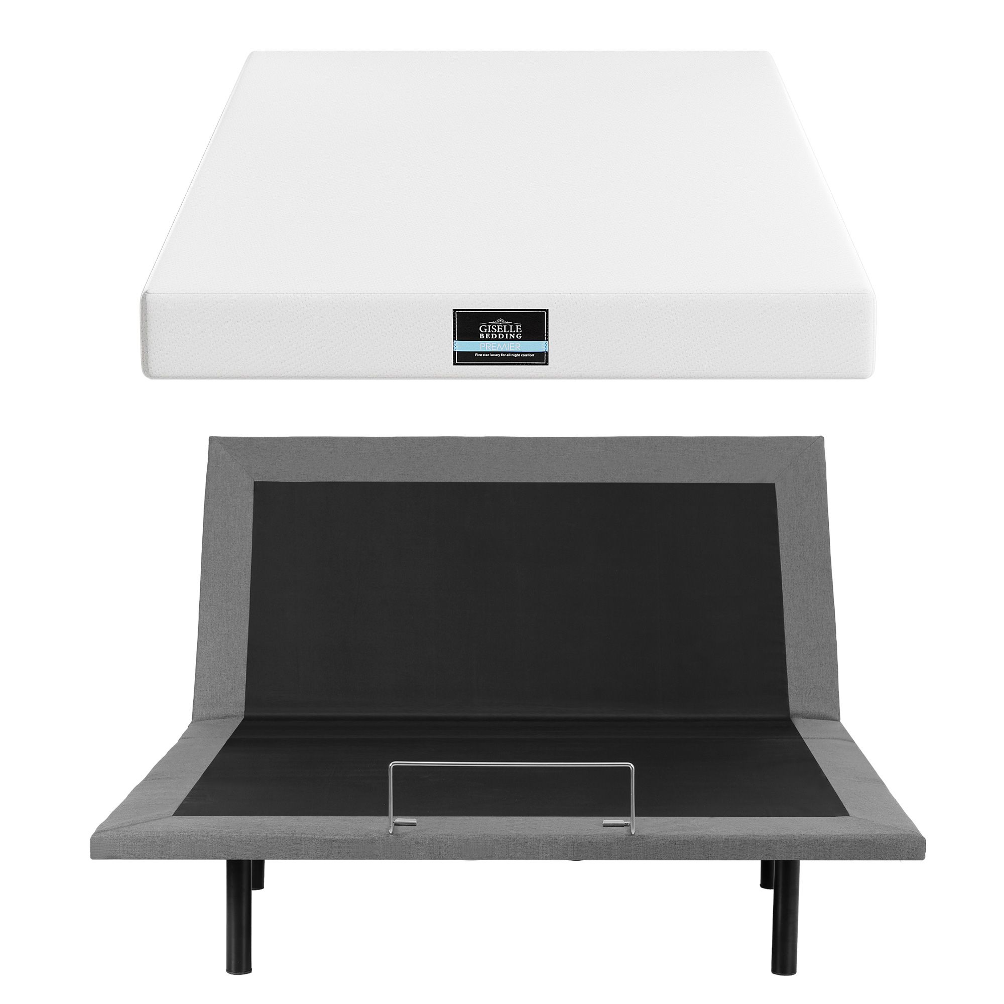 Artiss Queen size bed frame & Giselle Bedding Mattress Queen Combo, adjustable bed Base for Snoring Relief, Independent Head Foot Incline, Wireless Remote, Black,20cm Thickness - Image 4