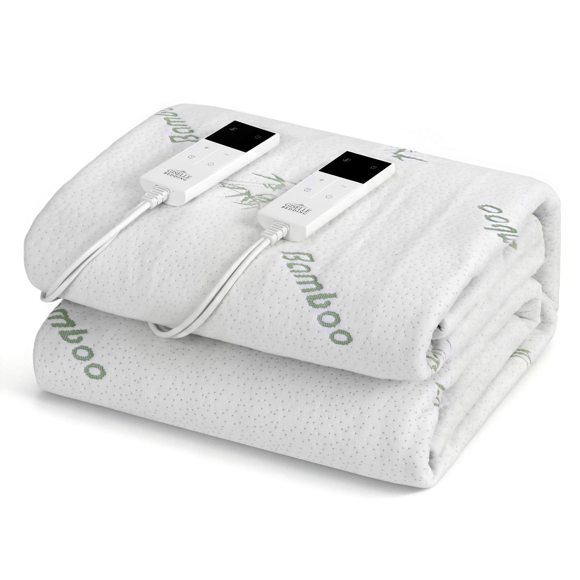 Giselle Electric Blanket Bamboo Fabric Double Fitted Heated Pad Underlay Washable Winter - Image 2