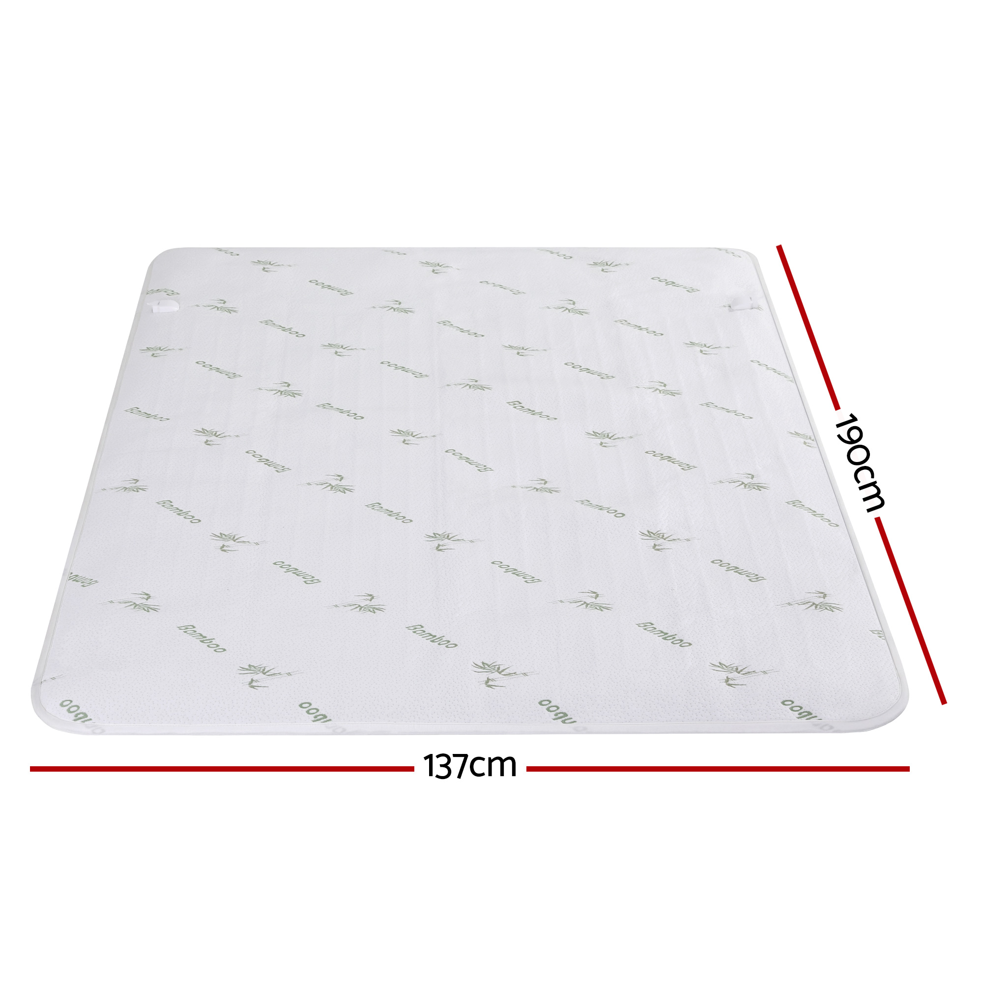 Giselle Electric Blanket Bamboo Fabric Double Fitted Heated Pad Underlay Washable Winter - Image 3