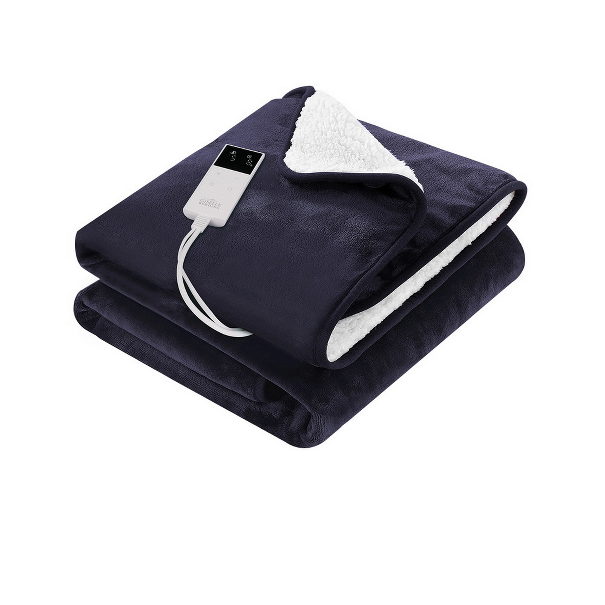 Giselle Electric Throw Rug Heated Blanket Fleece Charcoal - Image 2