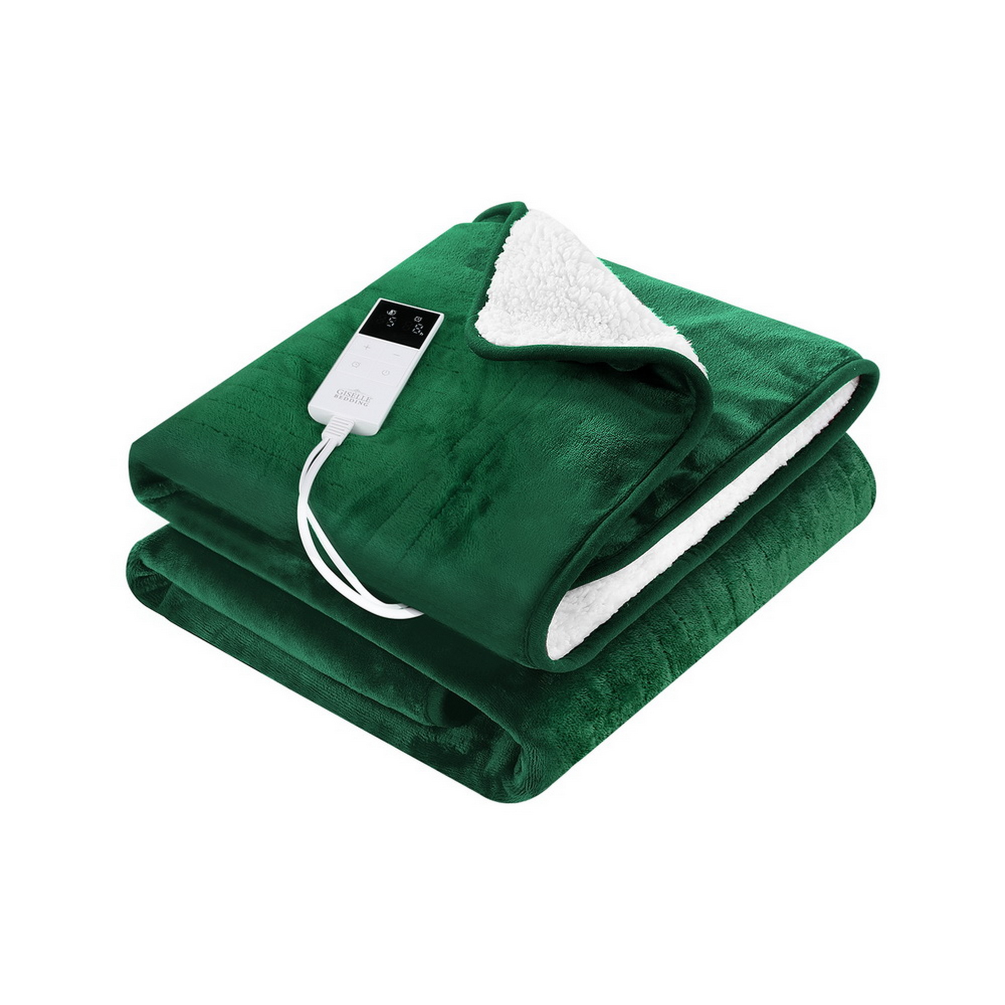 Giselle Electric Throw Rug Heated Blanket Double Sided Green - Image 2