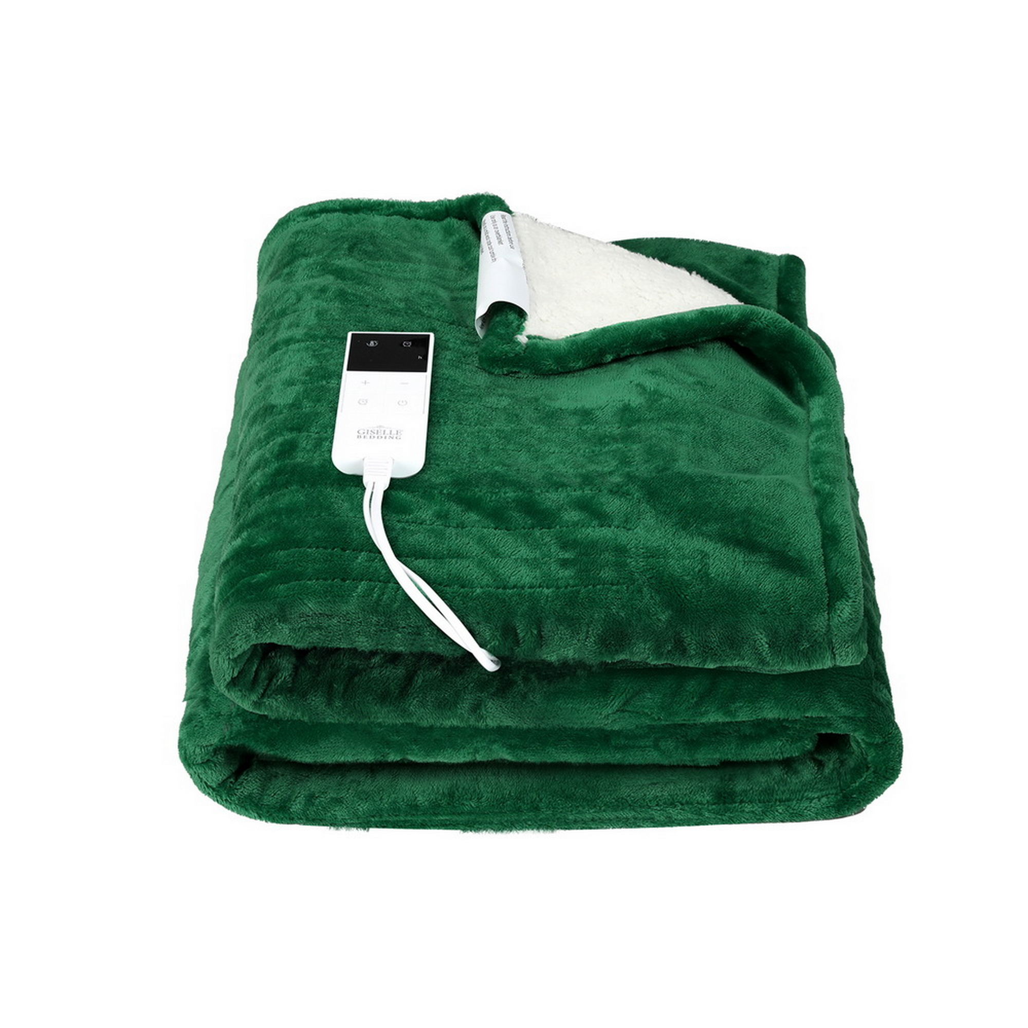 Giselle Electric Throw Rug Heated Blanket Double Sided Green - Image 4