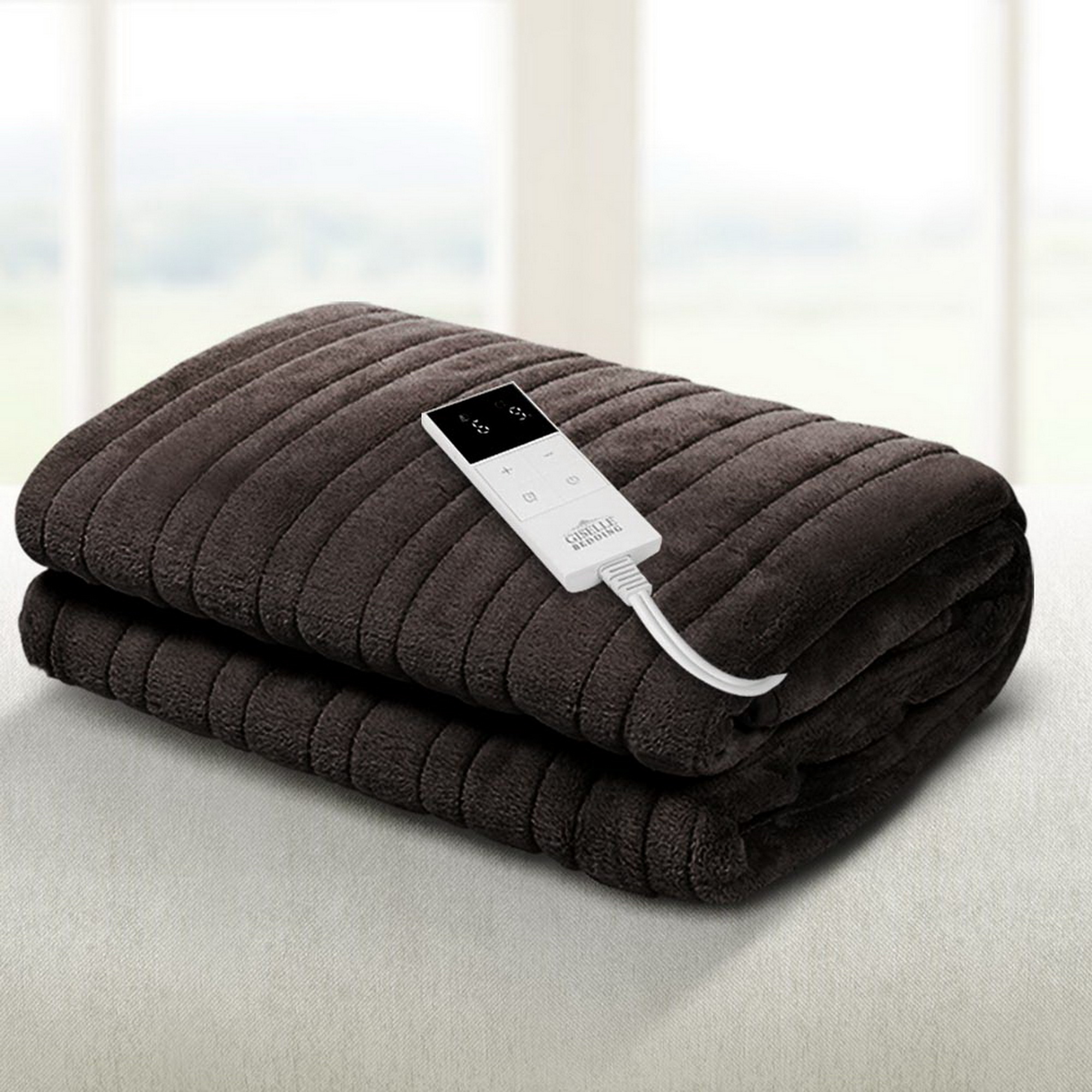 Giselle Bedding Electric Throw Blanket - Chocolate - Image 1