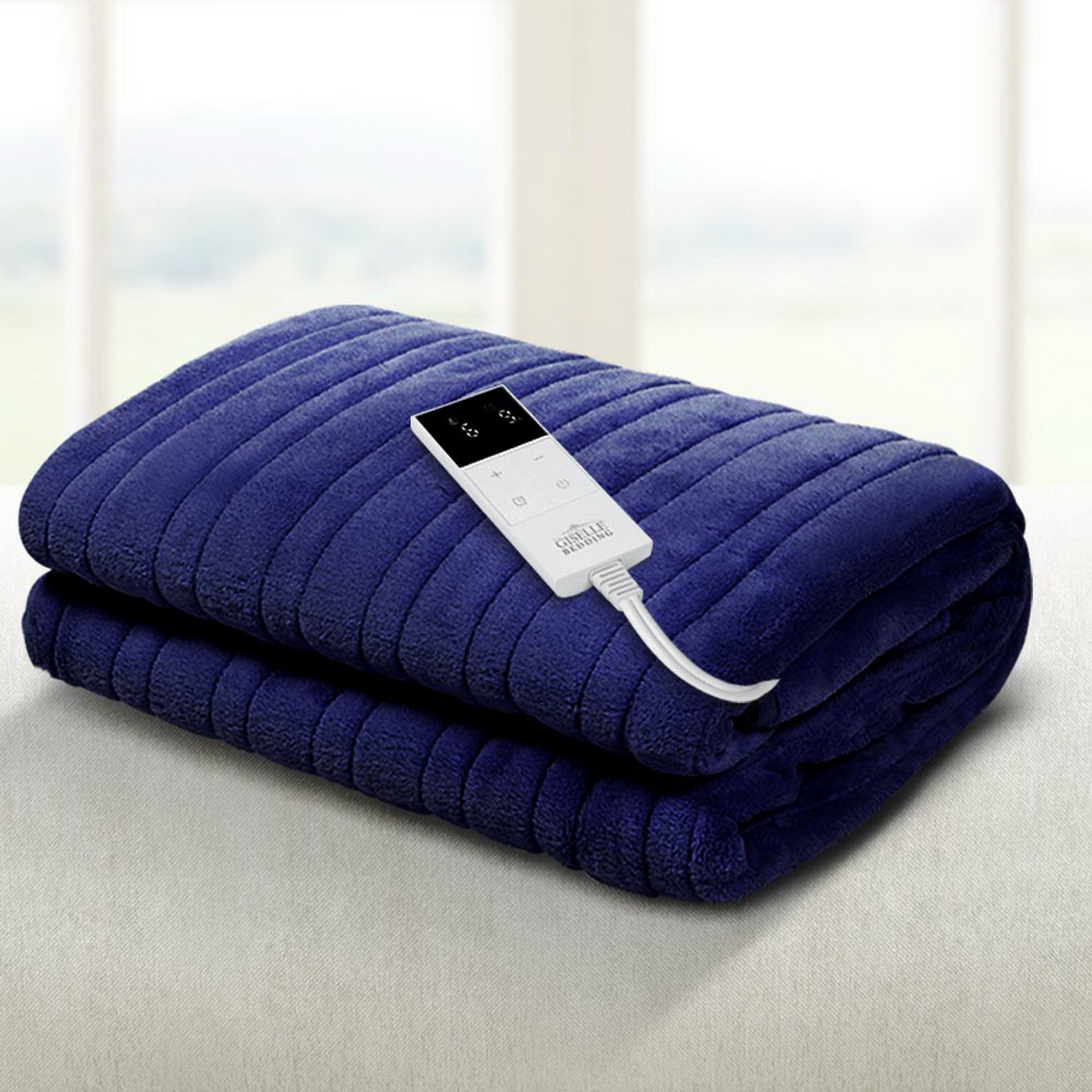 Giselle Bedding Electric Throw Blanket - Navy - Image 1