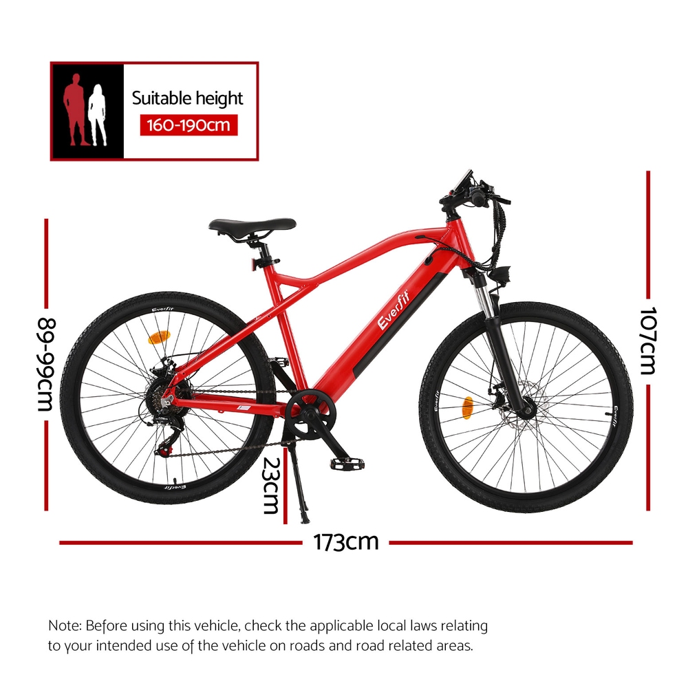 Everfit 26 Inch Electric Bike Mountain Bicycle eBike Built-in Battery 250W - Image 2