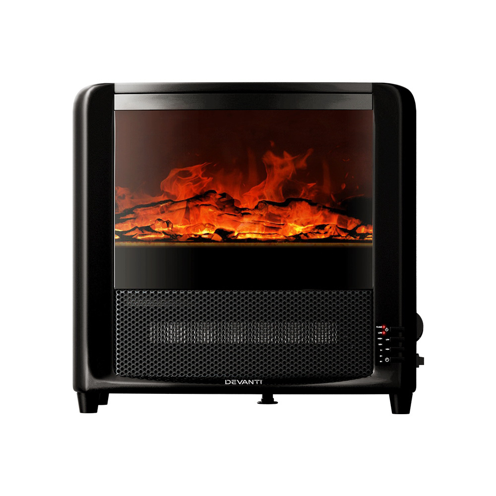 Devanti Electric Fireplace Fire Heaters 2000W - Image 1