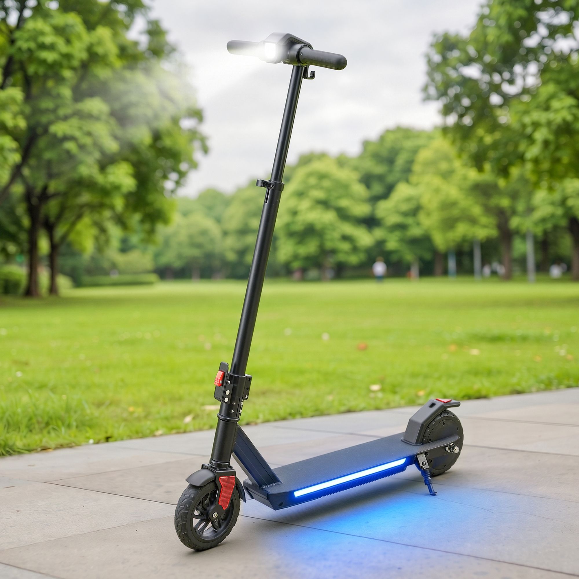 Electric Scooter 180W 18KM/H Foldable Height Adjustable Portable Riding Commuter Teens Adults - Image 1