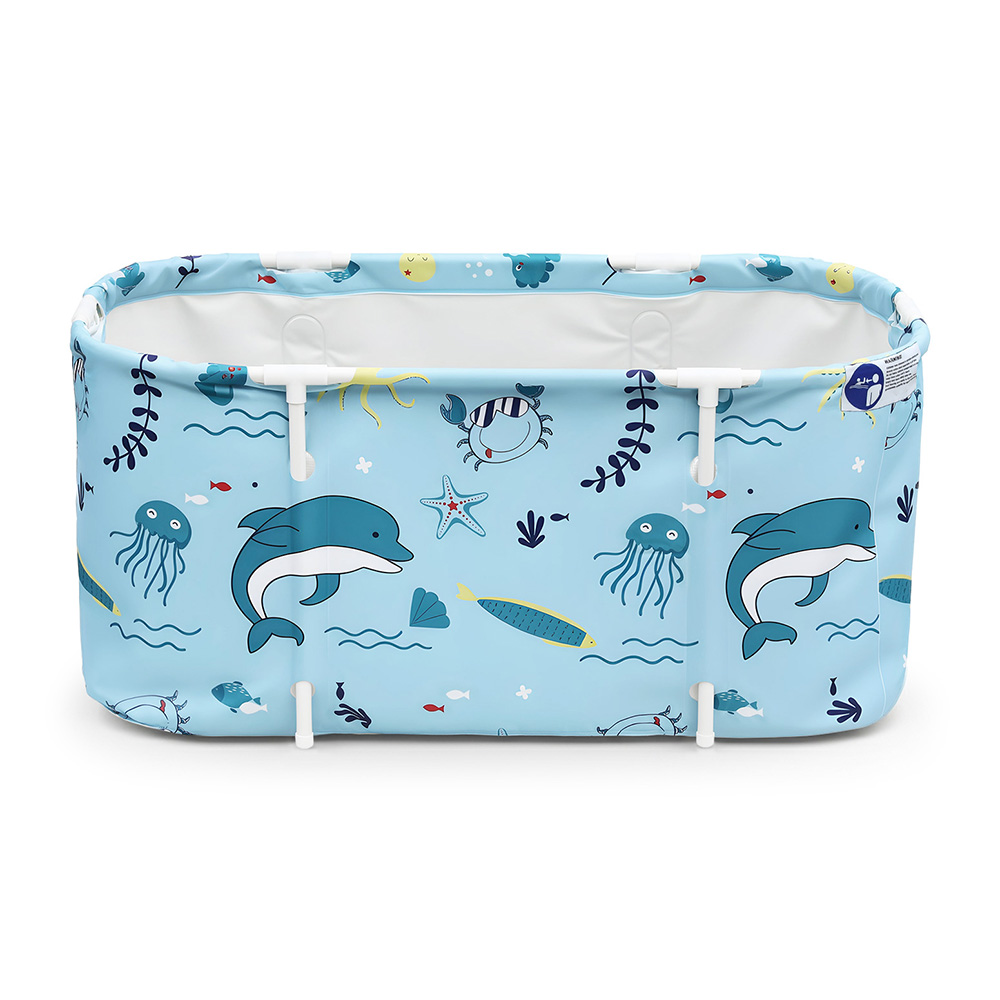 Weisshorn Foldable Bathtub PVC Spa Bucket Inflatable Cushion 114x62cm Blue - Image 3