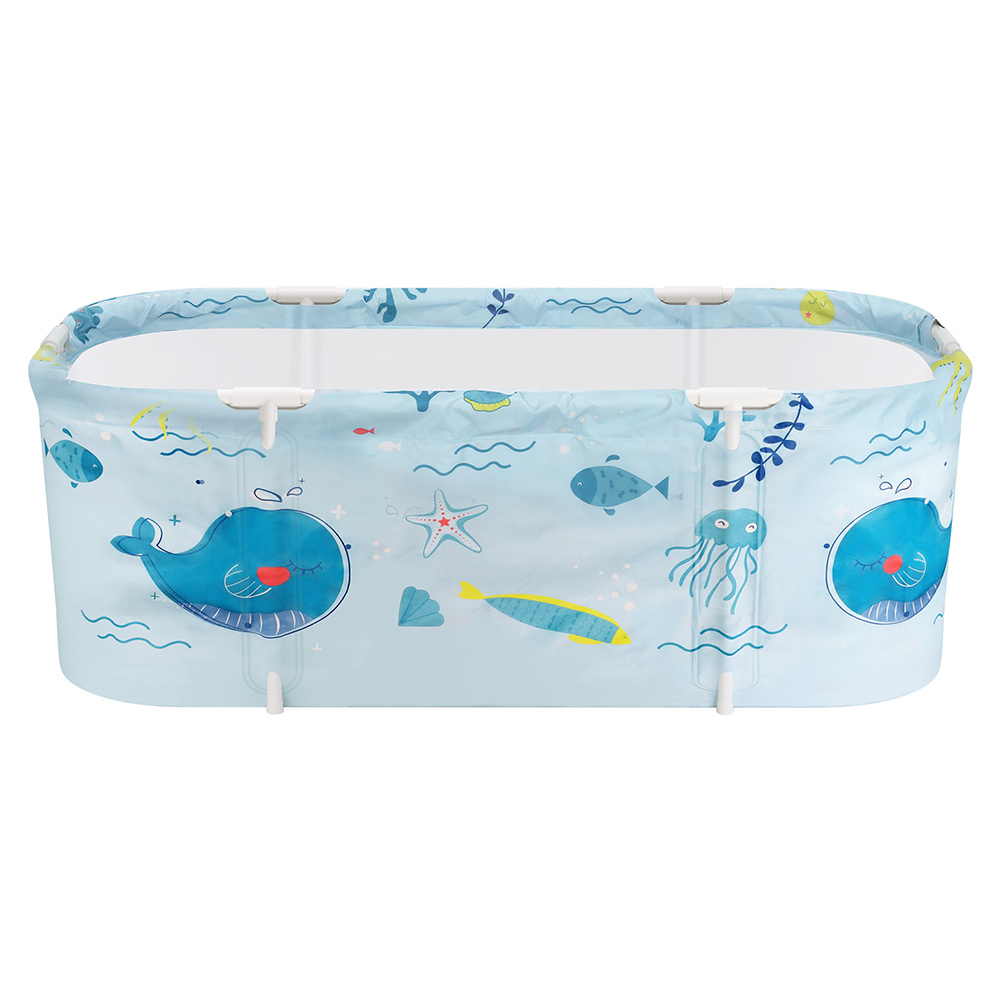 Weisshorn Foldable Bathtub PVC Spa Bucket Inflatable Cushion 134x65cm Blue - Image 3