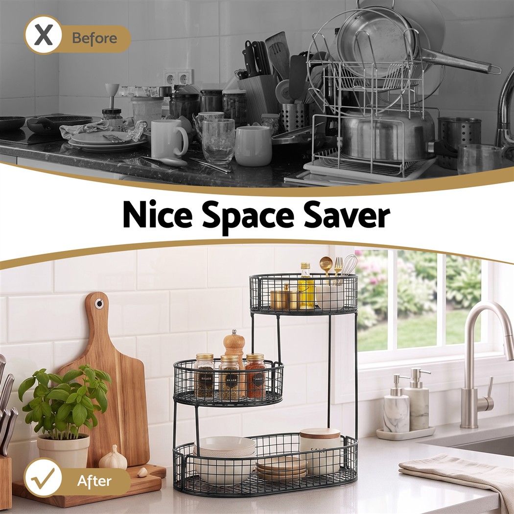 5-Star Chef Fruit Basket Bowl Space Saving Kitchen Food Storage Organiser - Image 6