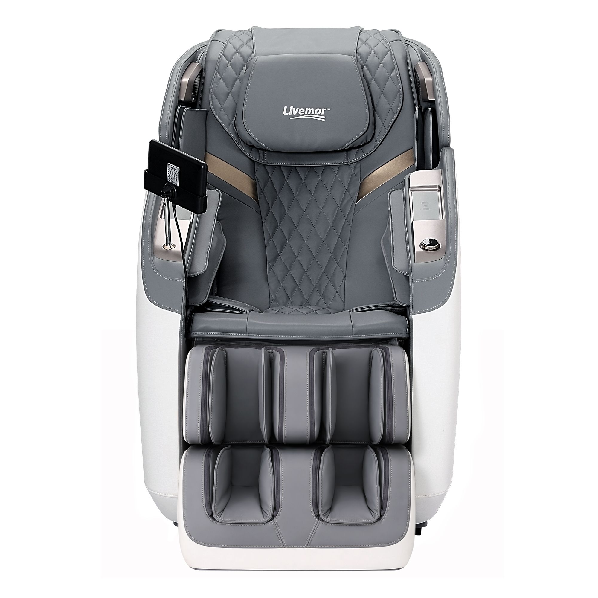 Livemor Prestige 4D Dual Mechanism Massage Chair, Full Body Zero Gravity Recliner with Extended SL Track, Body Scan, Air Compression, Waist Heating, Foot Rollers, Voice Control & Wireless Charging - Image 3