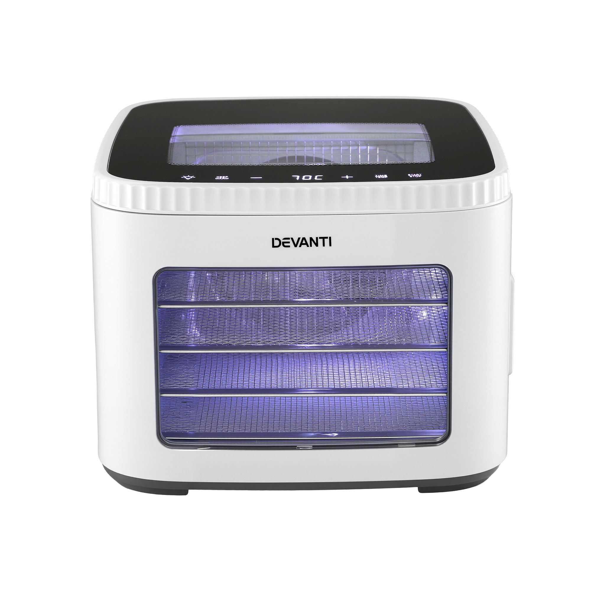 Devanti Food Dehydrator Machine 5 Tray Mini Fruit Dryer Maker White - Image 3