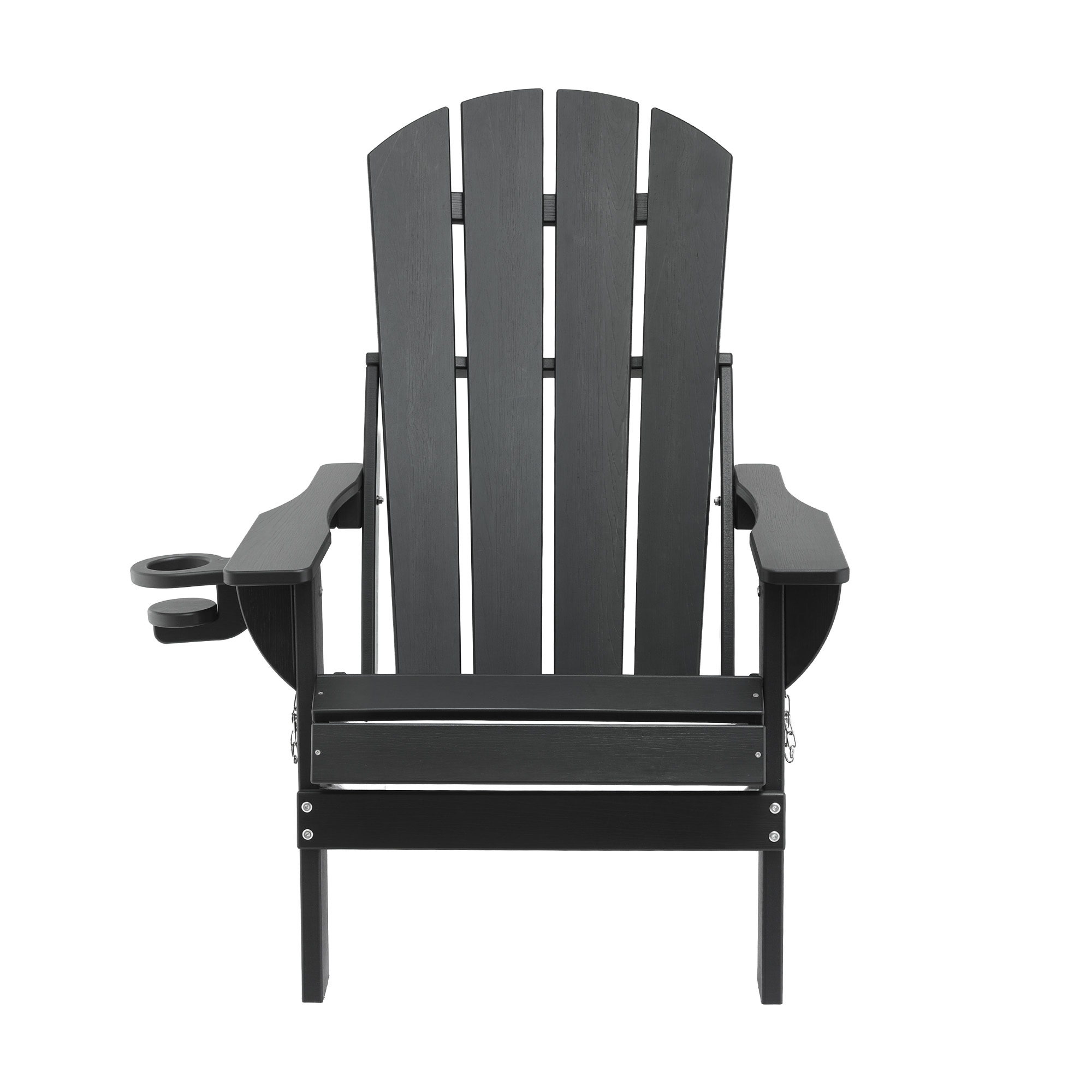 Gardeon Outdoor Chairs Folding Adirondack Beach Chair HDPE Sun Lounge Patio Furniture Garden Black - Image 3