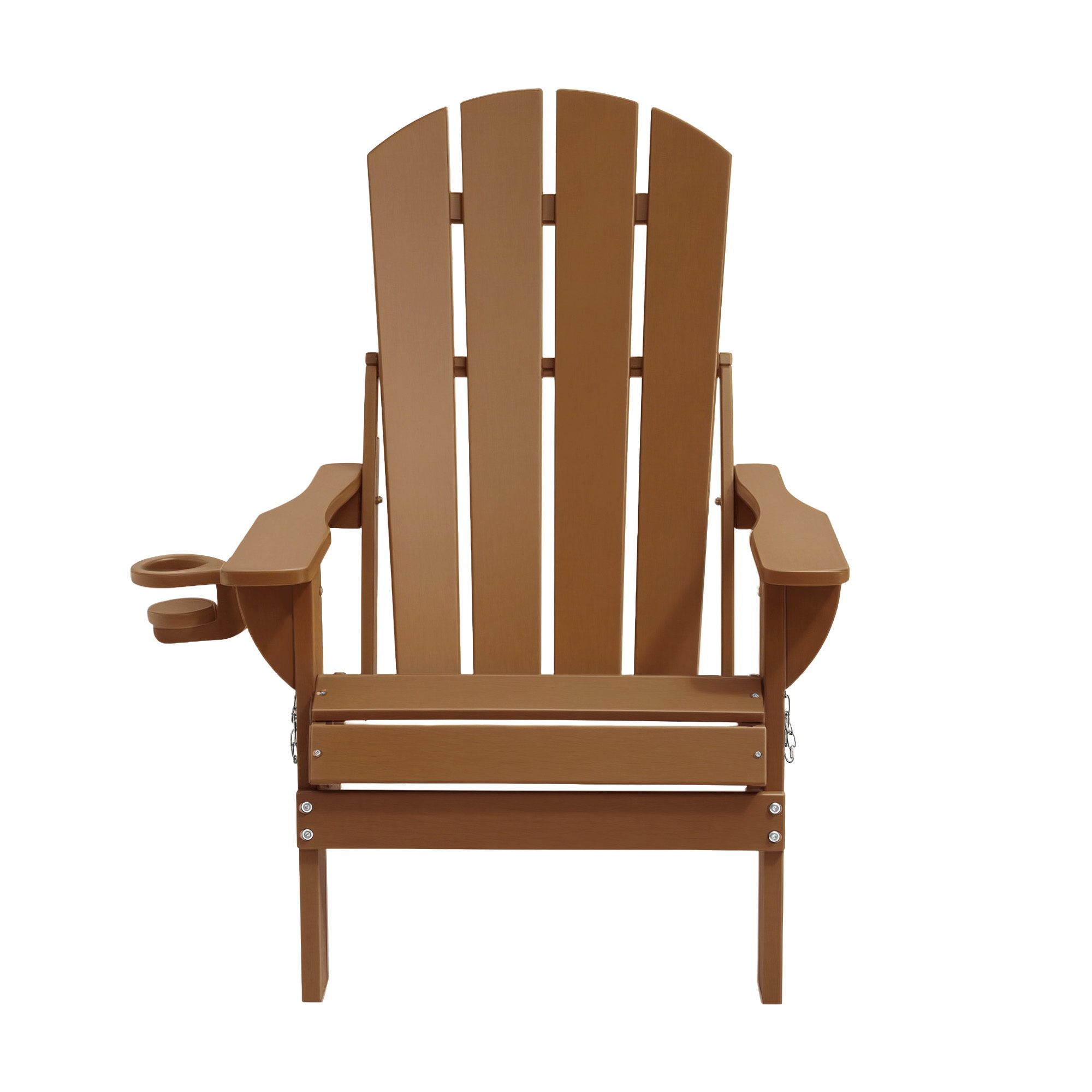 Gardeon Outdoor Chairs Folding Adirondack Beach Chair HDPE Sun Lounge Patio Furniture Garden Brown - Image 3