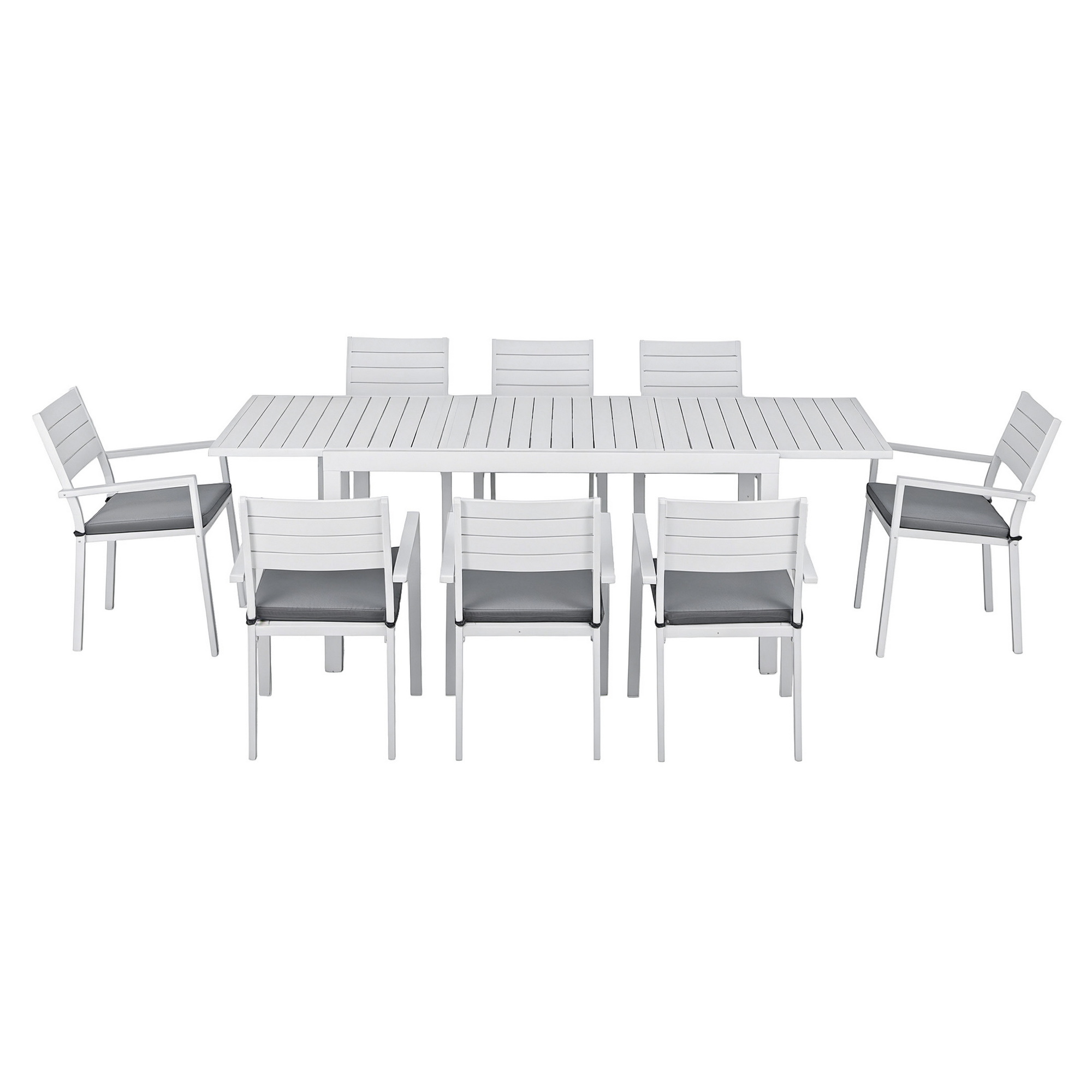 Gardeon Outdoor Dining Set 9PCS Aluminum Extendable Table Chairs Patio Furniture - Image 3