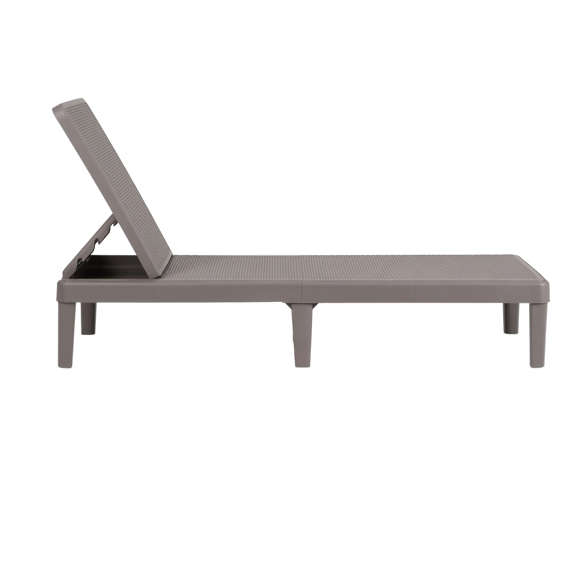 Gardeon Sun Lounge Adjustable Lounger Patio Outdoor Furniture Lightweight Brown - Image 3