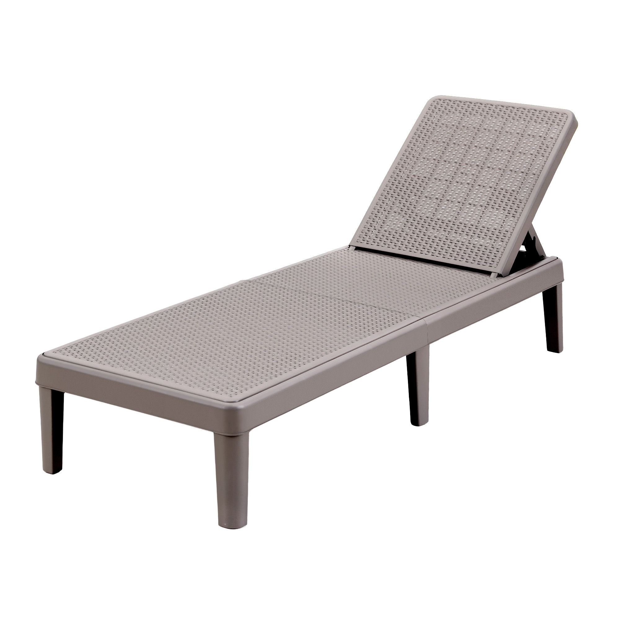Gardeon Sun Lounge Adjustable Lounger Patio Outdoor Furniture Lightweight Brown - Image 8