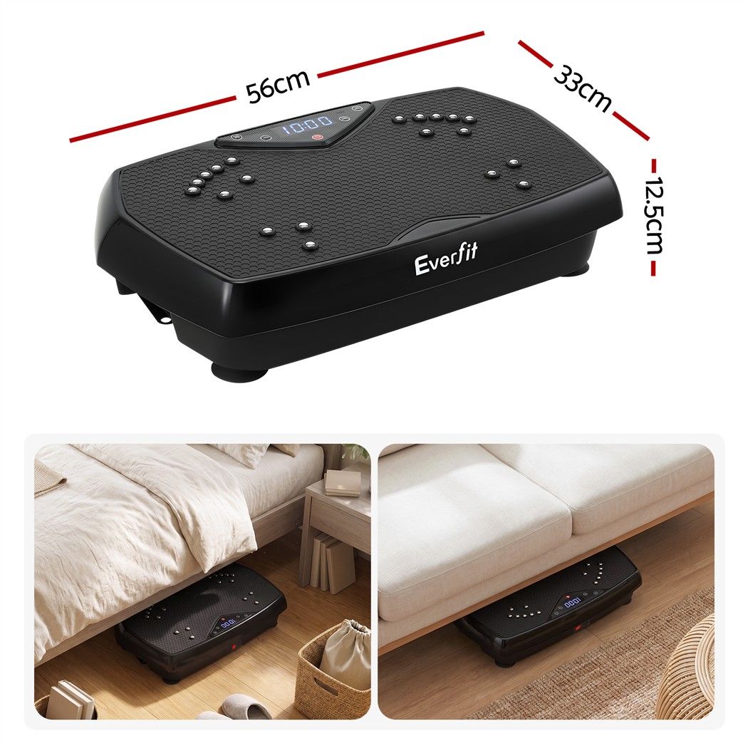 Everfit Vibration Plate Exercise Machine Full Body Shaker Workout Vibrate Fitness Platform with Bluetooth, 150KG Capacity, 150Speed Levels Vibrating Plate for Home Women Men, Black - Image 2