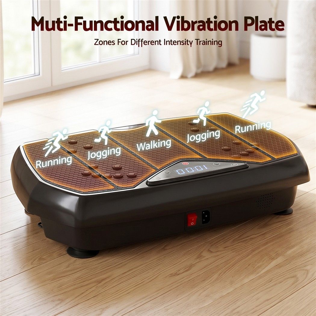 Everfit Vibration Plate Exercise Machine Full Body Shaker Workout Vibrate Fitness Platform with Bluetooth, 150KG Capacity, 150Speed Levels Vibrating Plate for Home Women Men, Black - Image 8