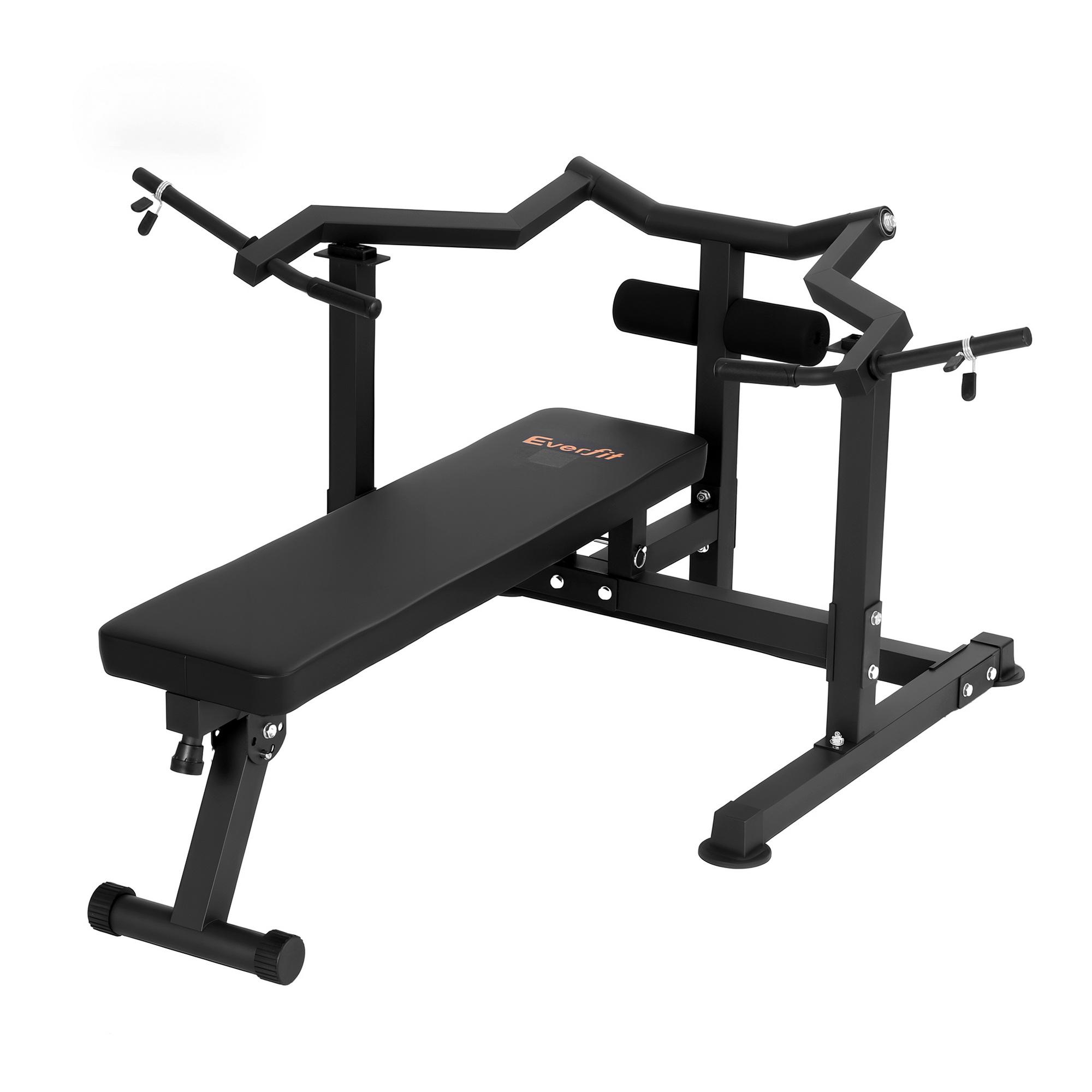 Everfit Chest Press Machine Home Gym Equipment Folding Workout Bench with Independent Arms Black - Image 1