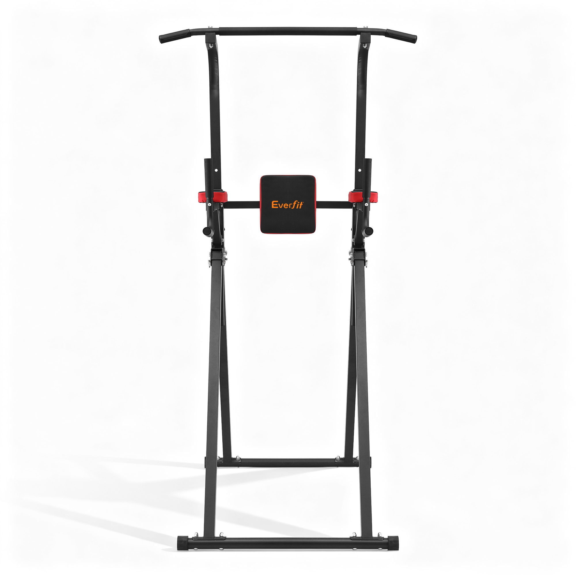Everfit Chin Up Tower Pull Up Station Adjustable Dip Station Folding Home Gym Black - Image 3