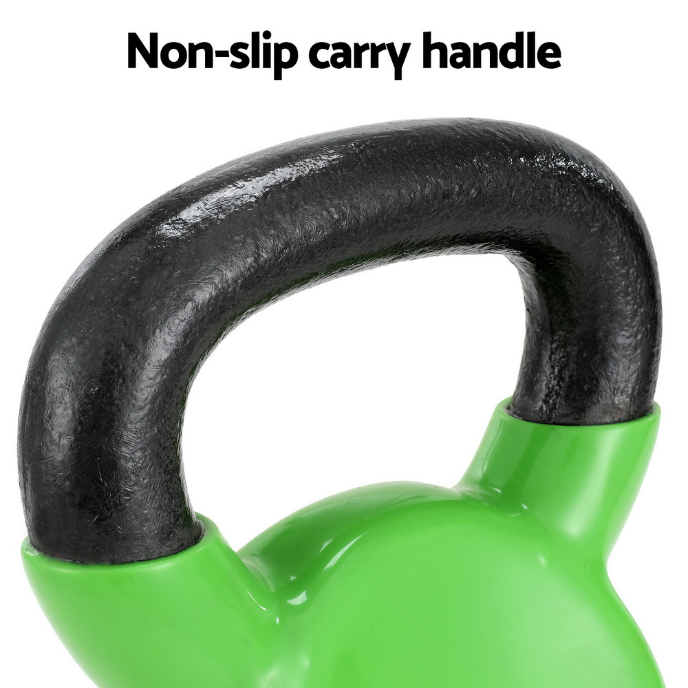 Everfit 8kg Kettlebell Set Weightlifting Bench Dumbbells Kettle Bell Gym Home - Image 4