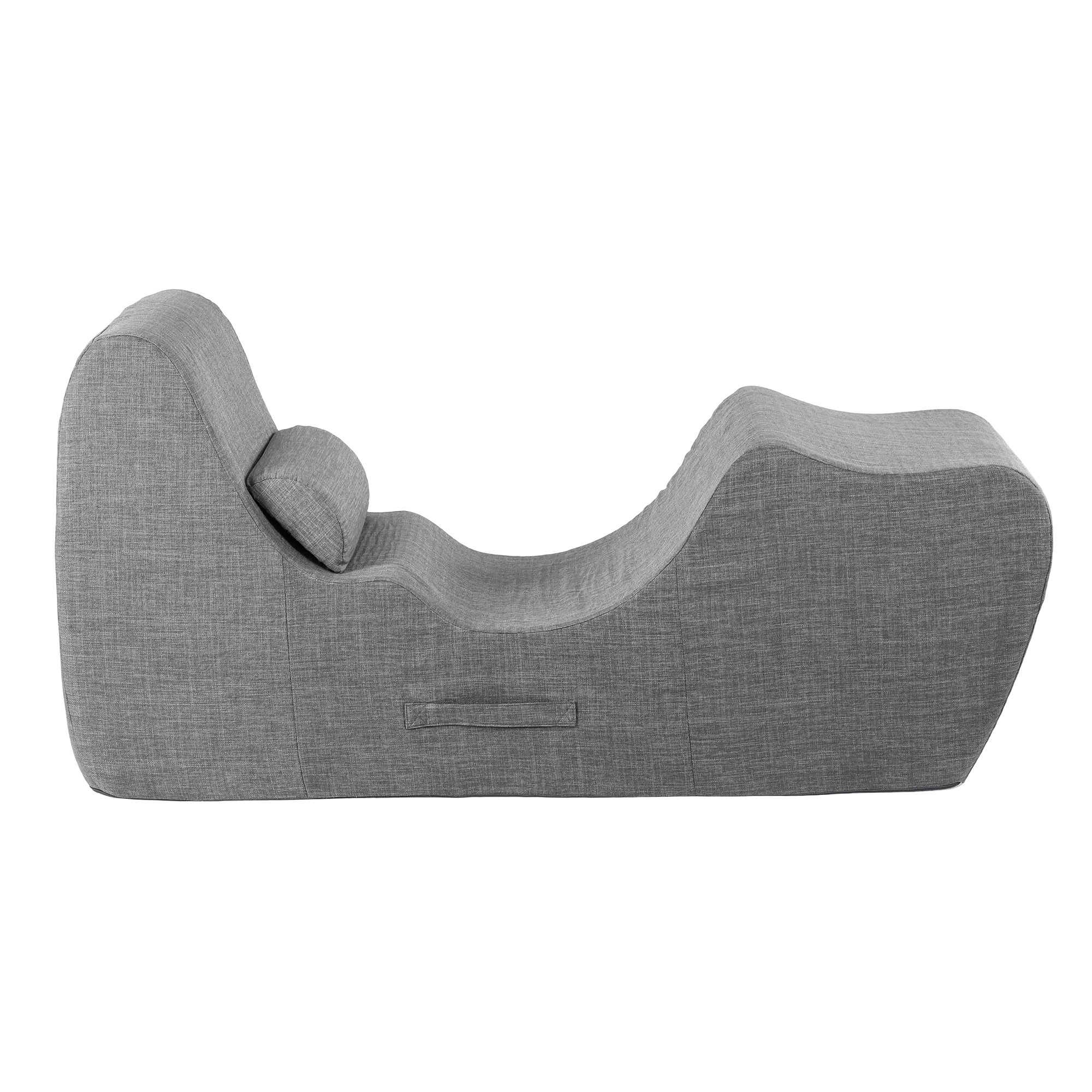 Artiss Chaise Lounge Chair Ergonomic S-Curve Floor Lounger Boneless Lounge Chairs Grey - Image 3