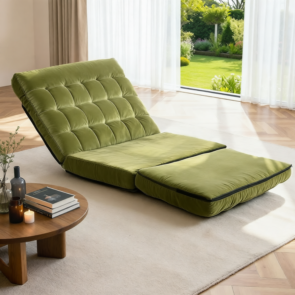 ArtissLounge Sofa Bed 2 seater Green Fabric - Image 8