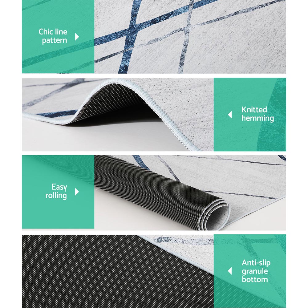 Artiss Rug 160x230cm Area Rug Washable Mat Large Carpet Soft Short Pile Jaca - Image 4