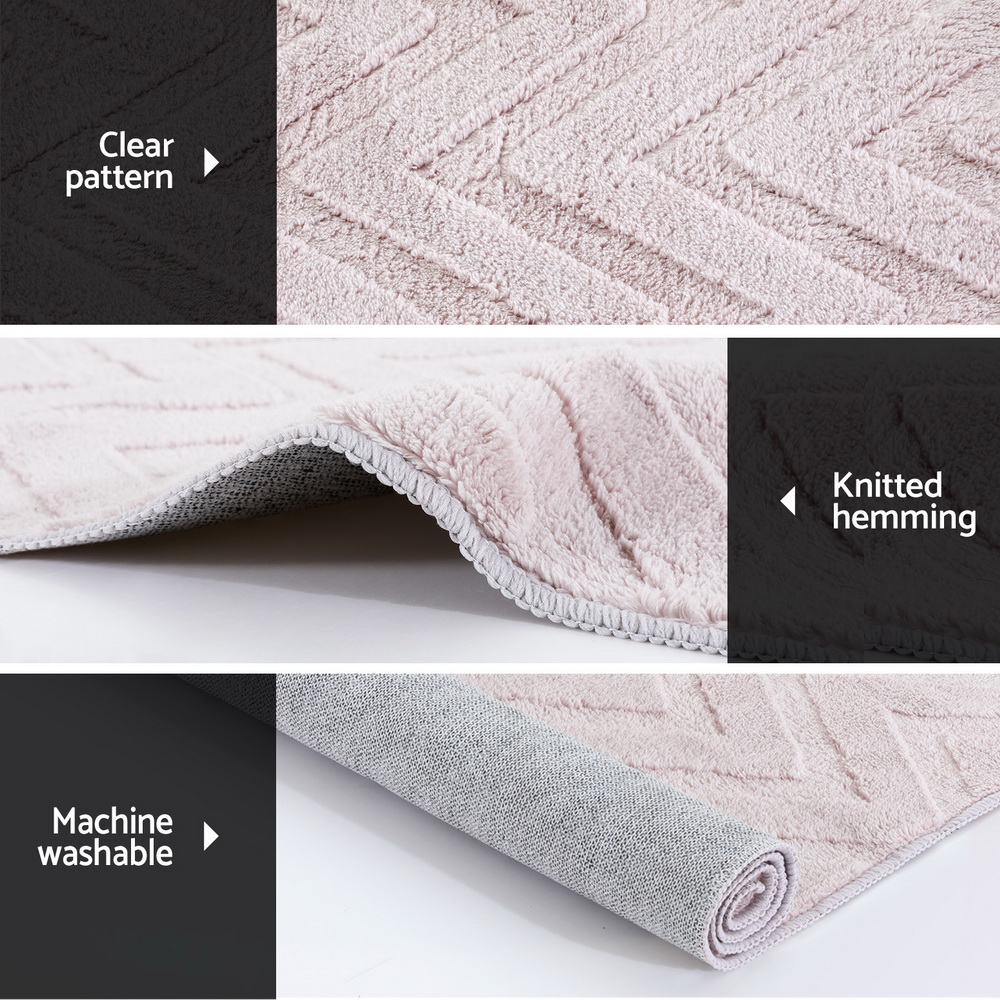 Artiss Rug 160x230cm Area Rug Washable Mat Large Carpet Microfiber Ripple - Image 6