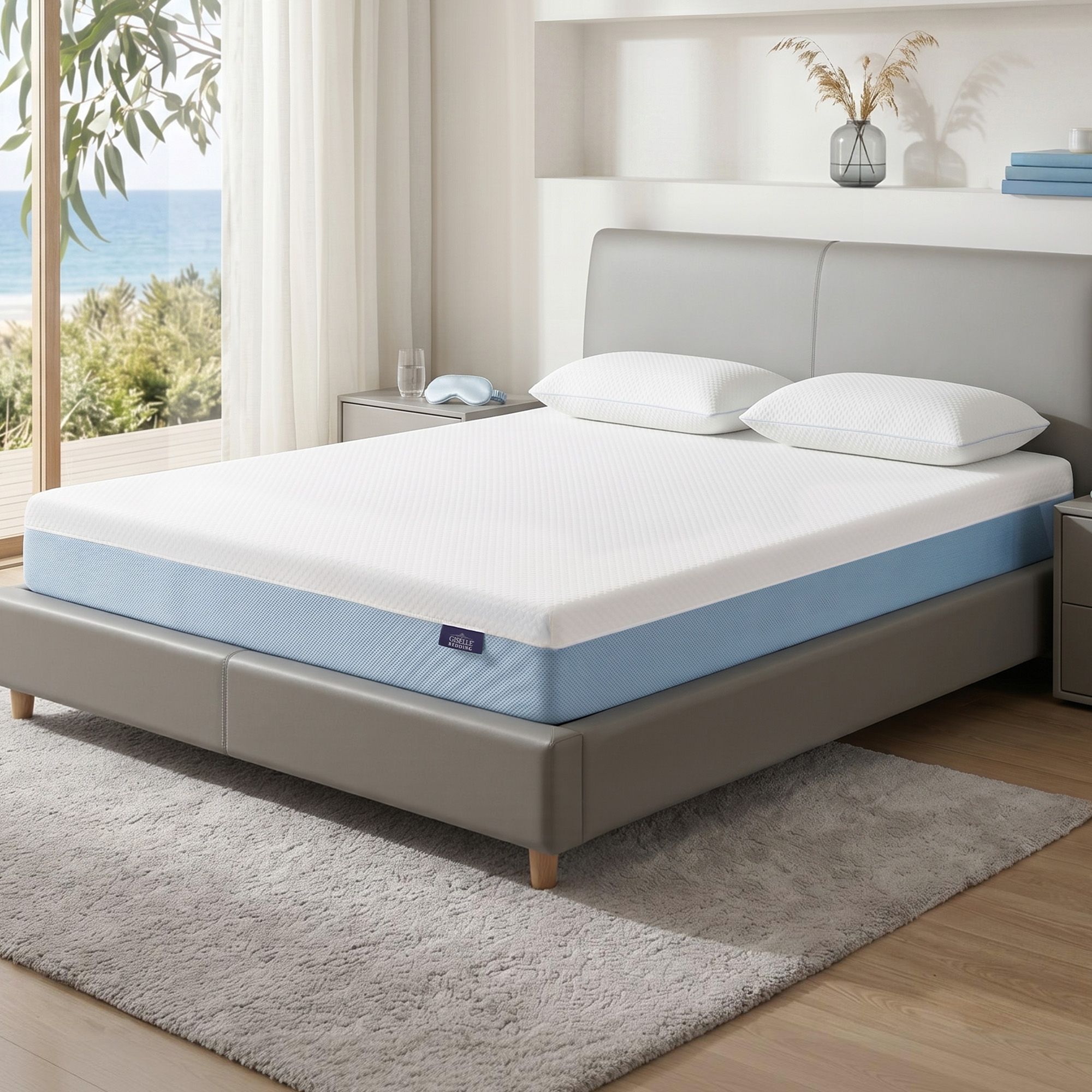 Giselle 22cm Cooling Gel Memory Foam Mattress Double Medium Firm - Image 1